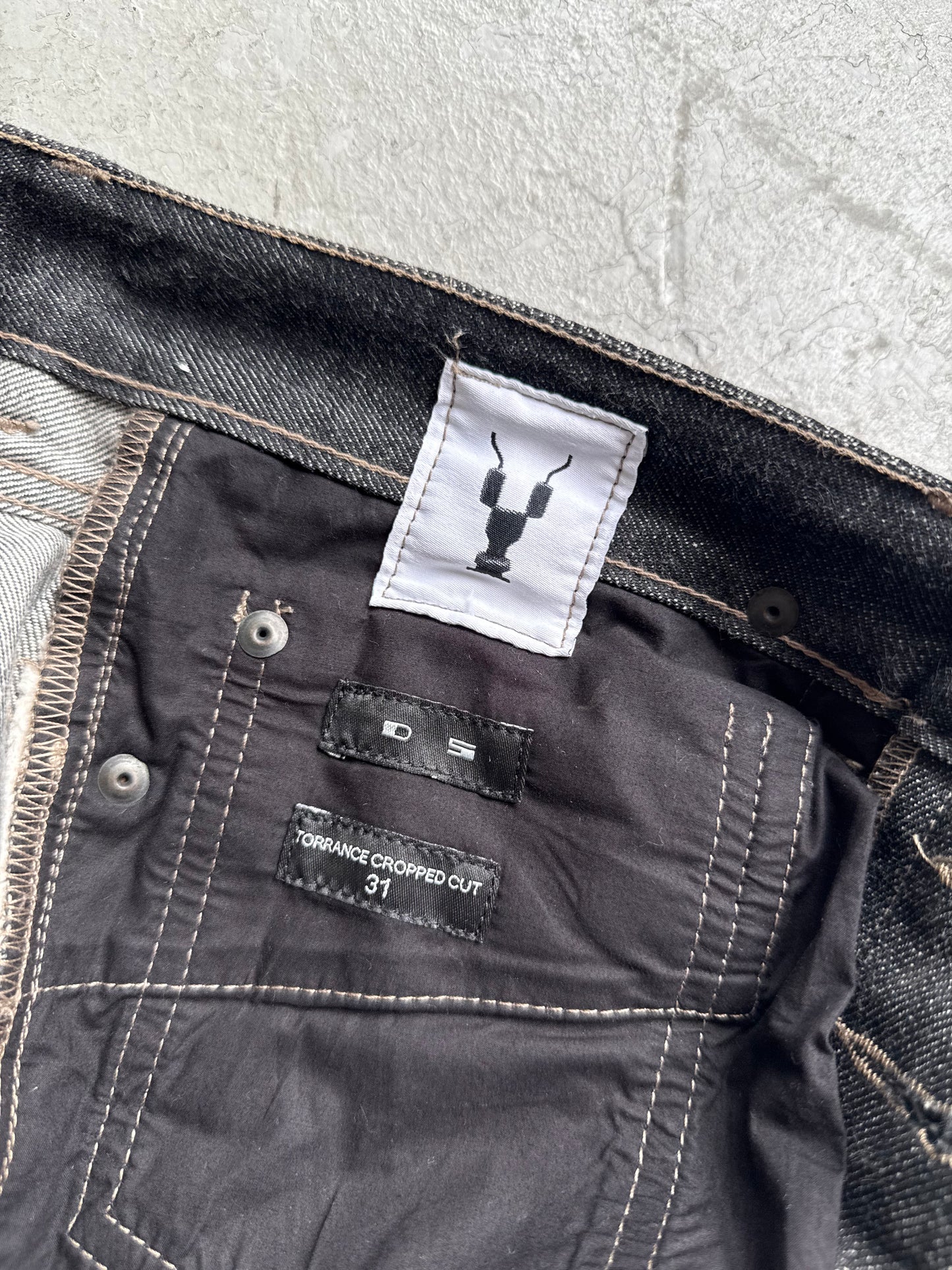 Rick Owens DRKSHDW Torrence Cropped Cut Denim (31)