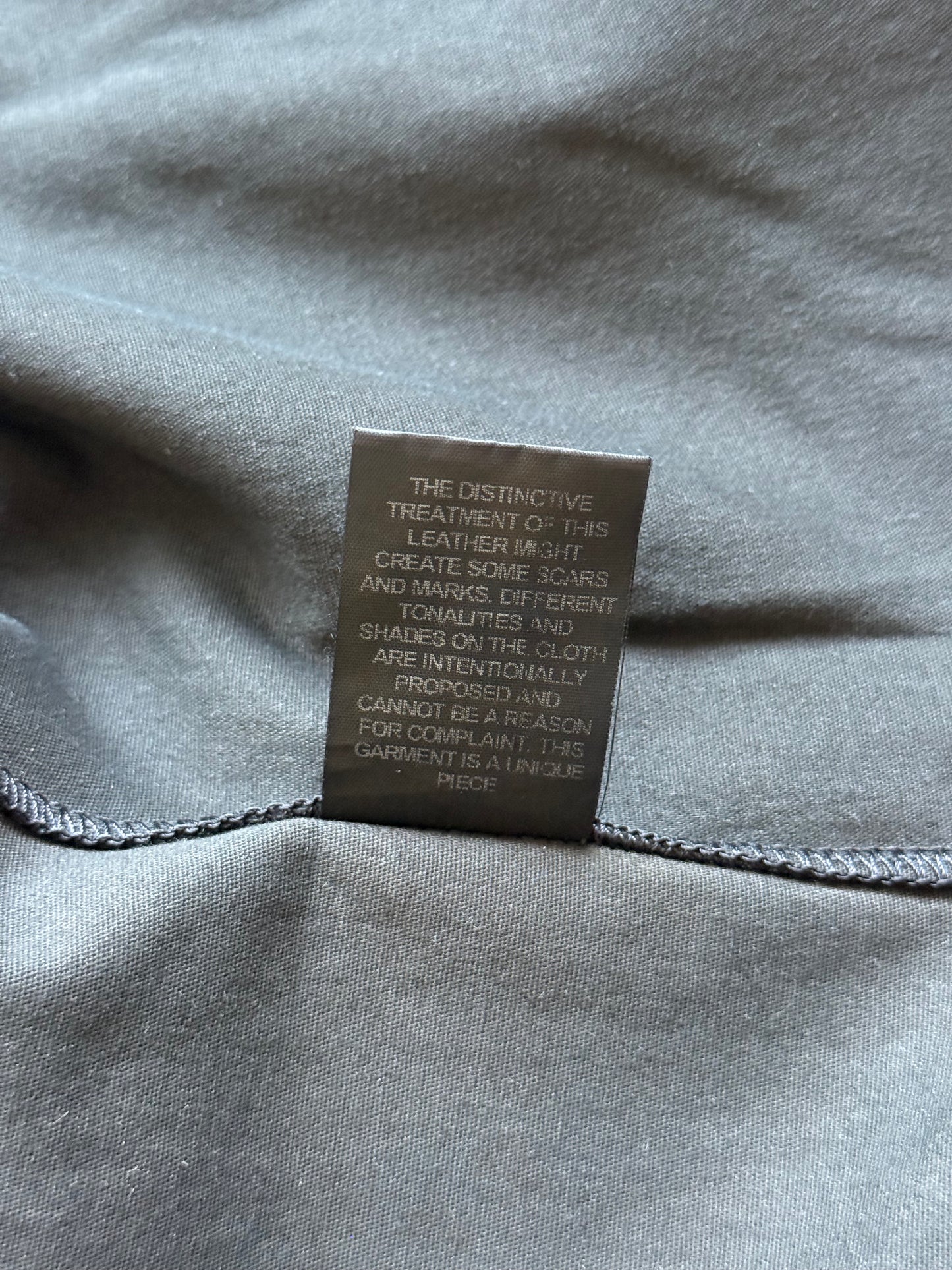 Isaac Sellam Experience Lambskin Tape Seam Black Zip Up (XL)