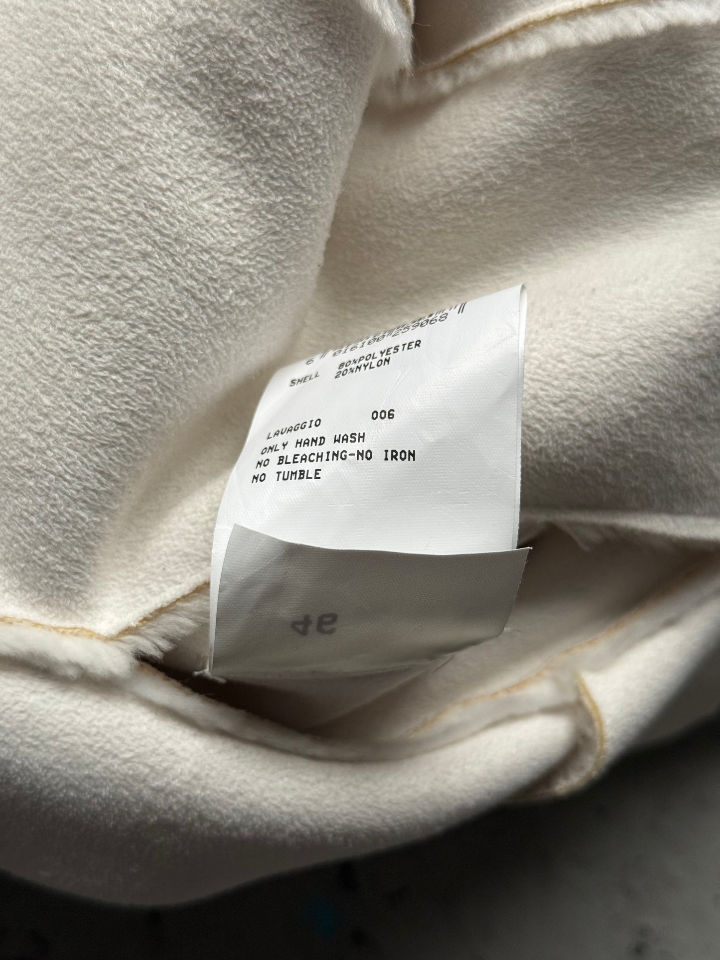 Emporio Armani White Fur Lined Asymmetrical Jacket (46)
