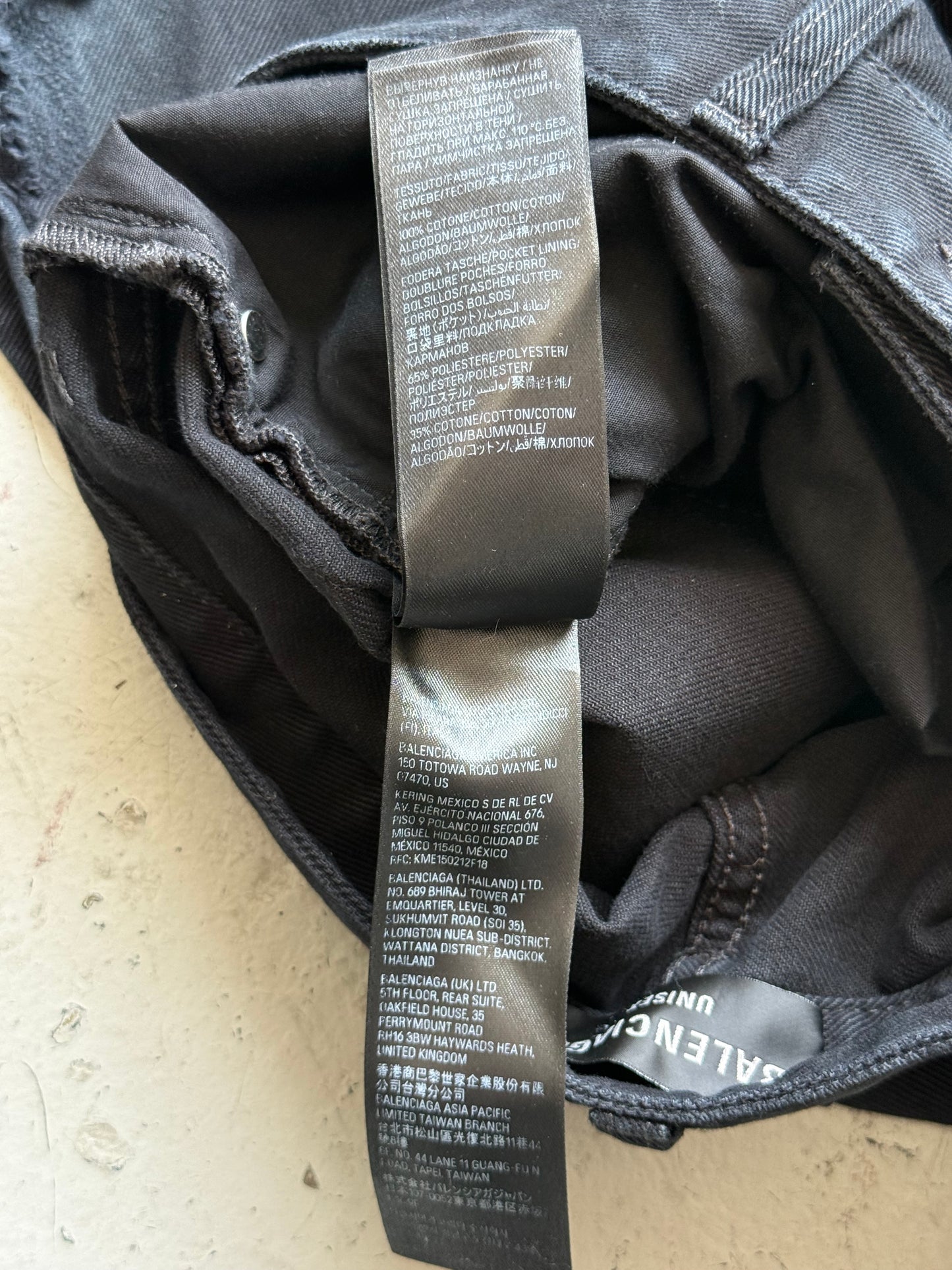Balenciaga Peach Pitch Black Flare Denim (L)