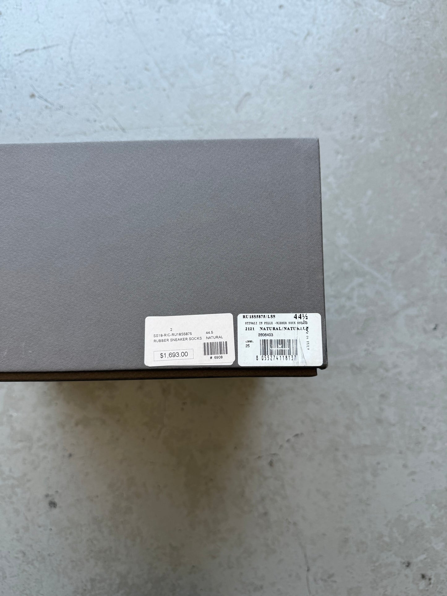 Rick Owens Suede Sock Sneakers (44.5)