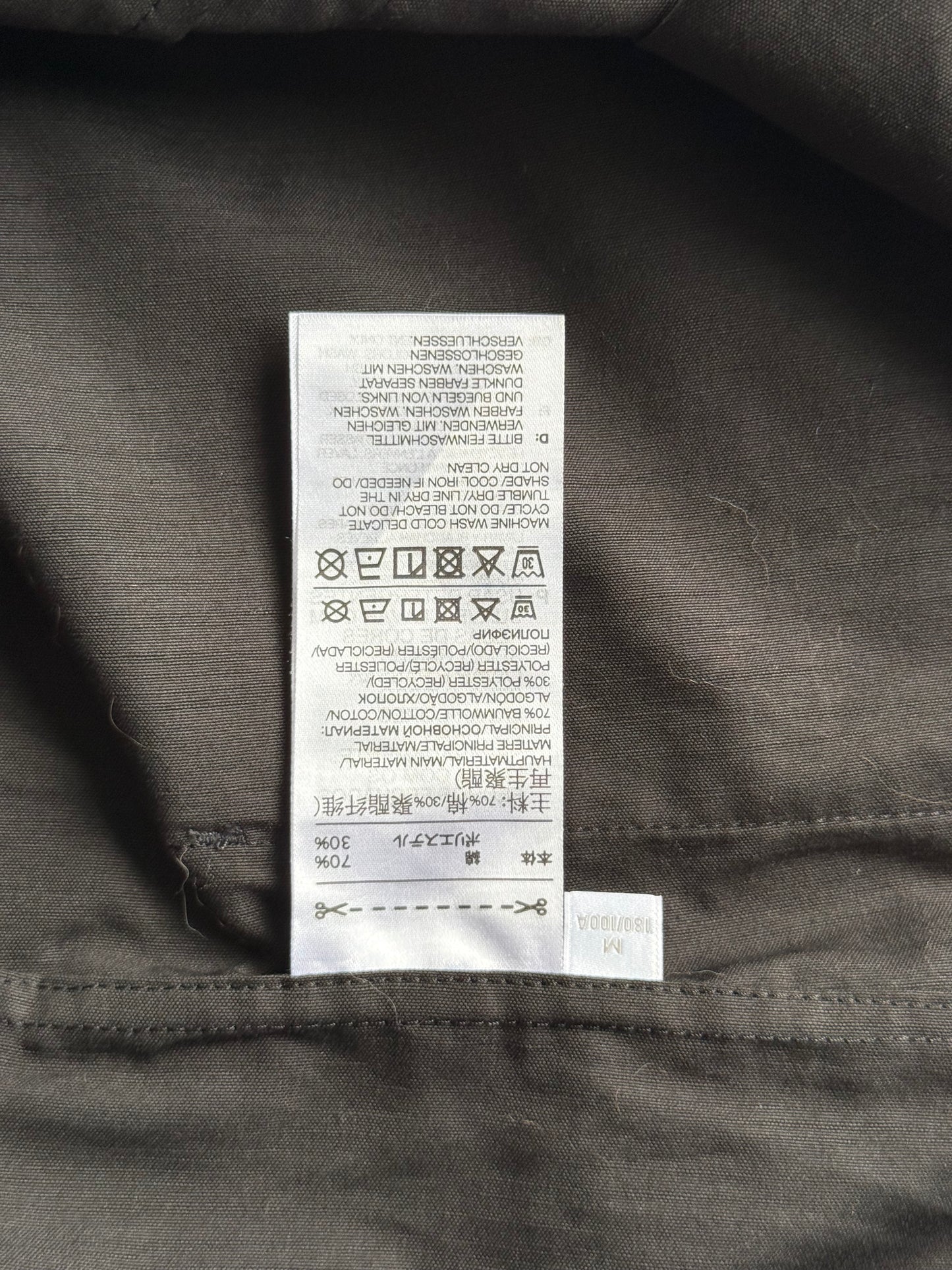 Y-3 Black Cotton Button Up (M)