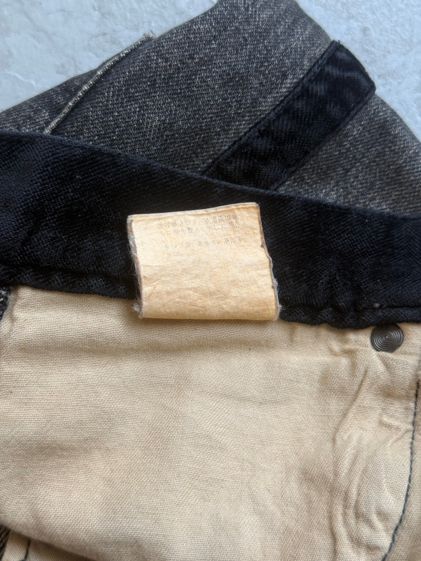Undercover AW02 Witches Cell Division Velour Strip Denim (M)