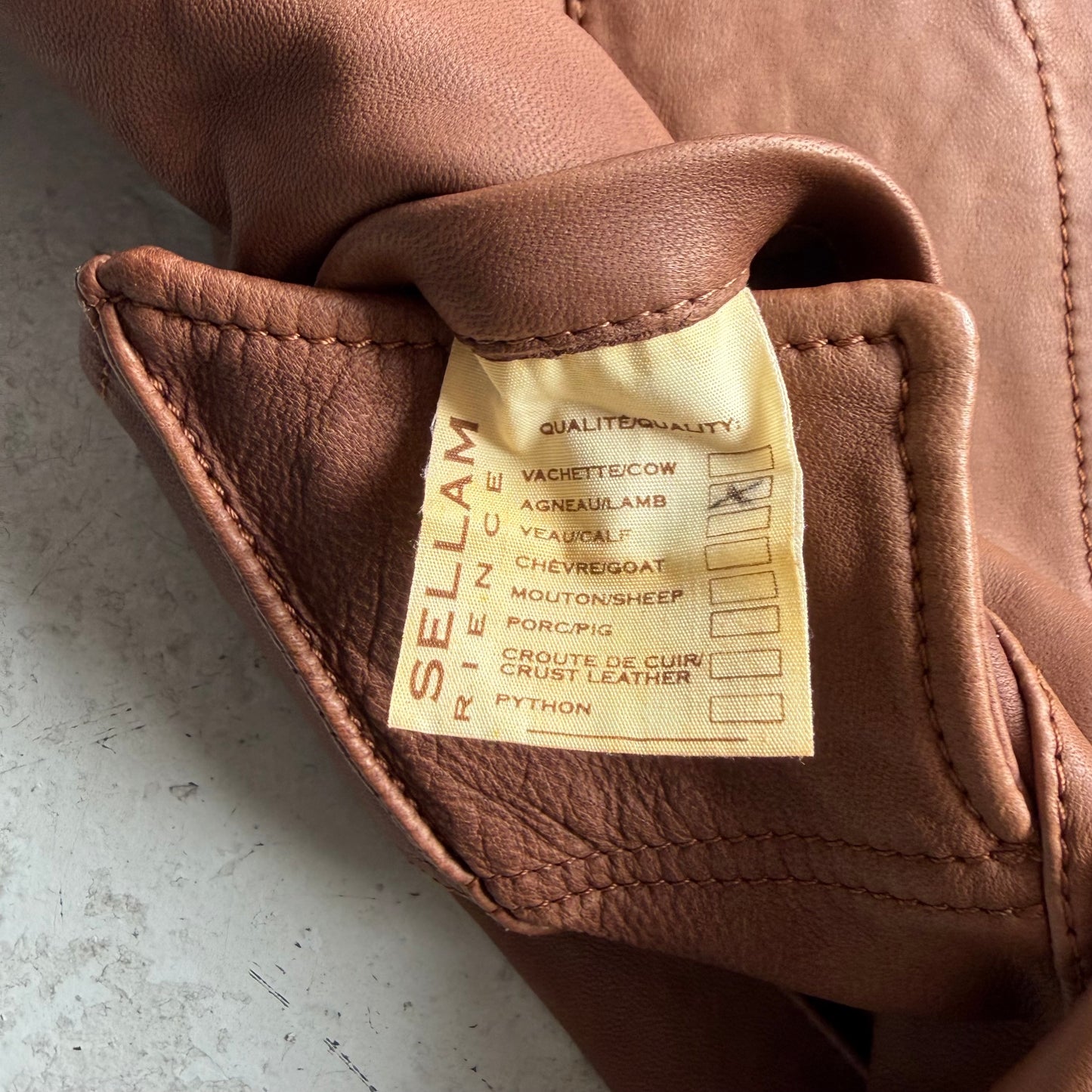 Isaac Sellam Brown Leather Blazer (40)