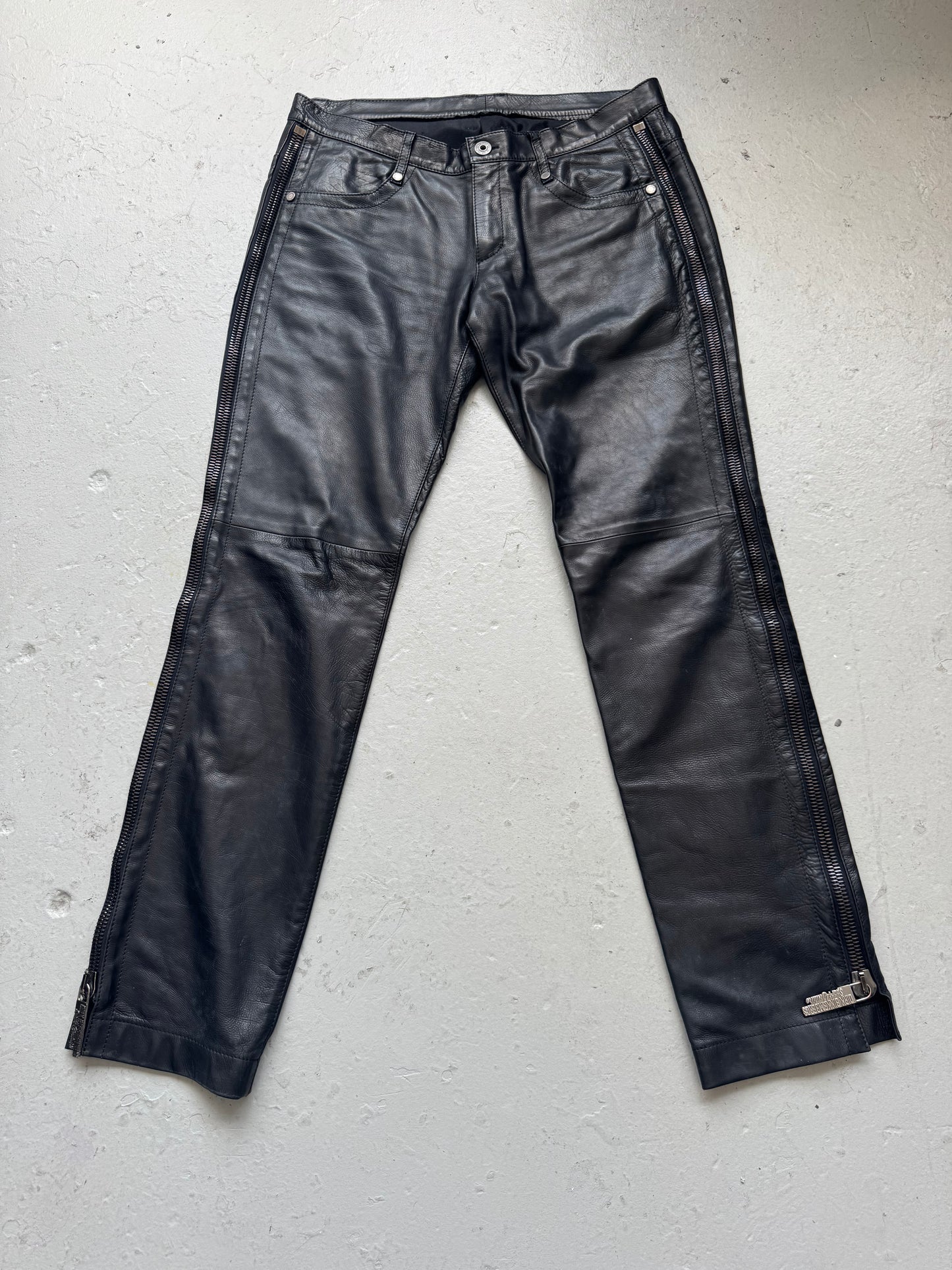 Dirk Bikkembergs Sport Couture Leather Pants (36)