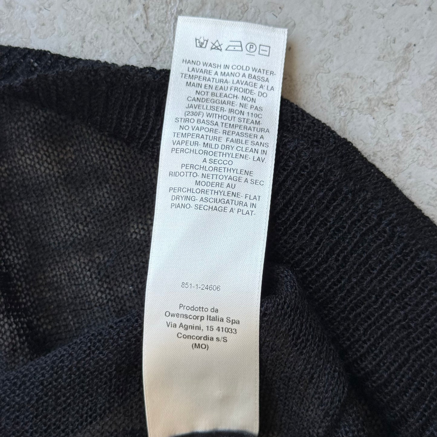 Rick Owens SS24 LIDO Wool Black Tank Top (UNI)
