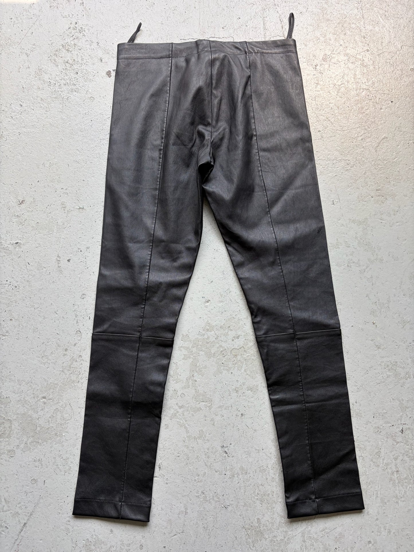 Masnada Black Leather Bottoms (42)