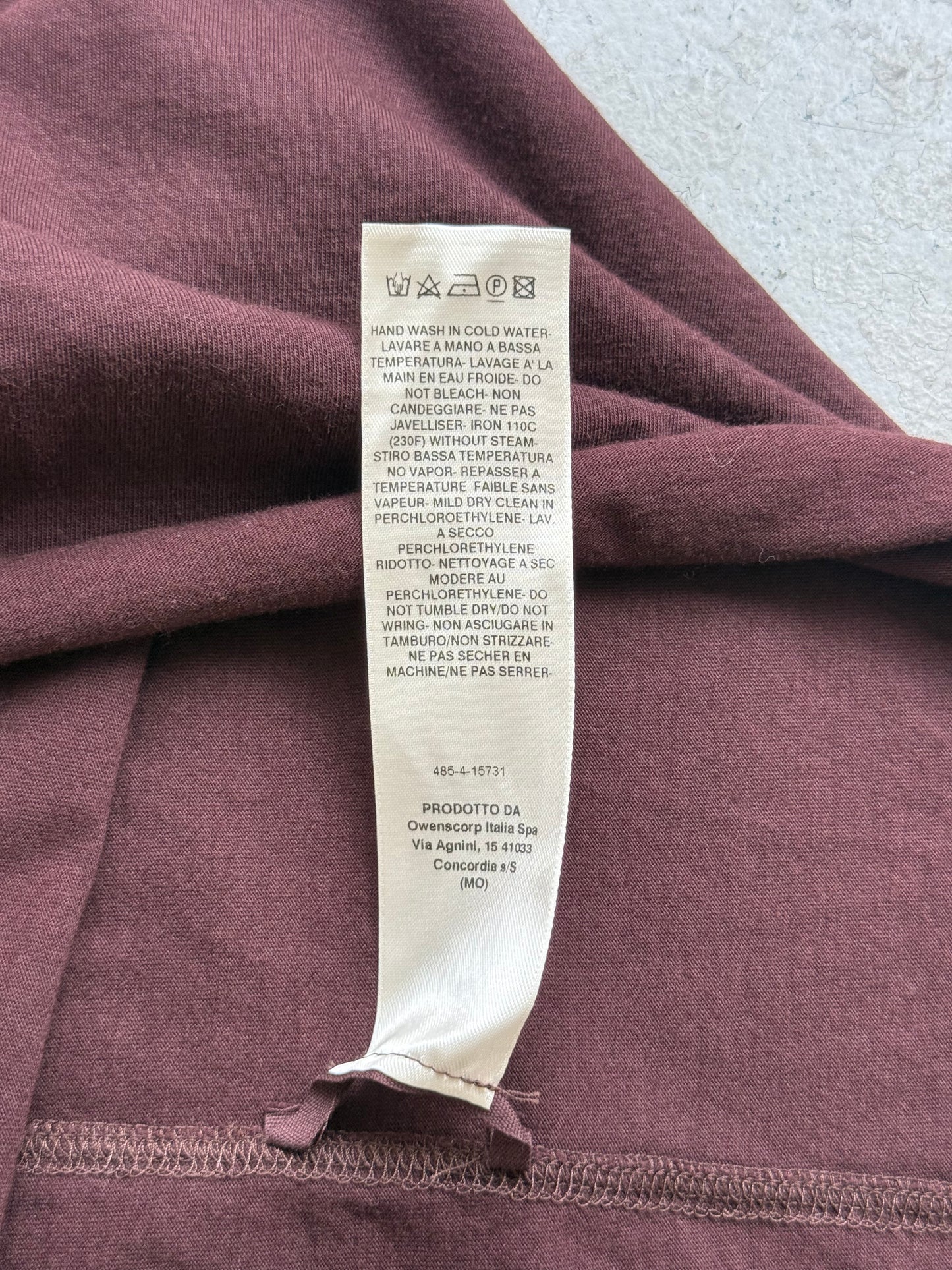 Rick Owens FW20 PERFORMA Burgandy Long Sleeve Shirt (L)