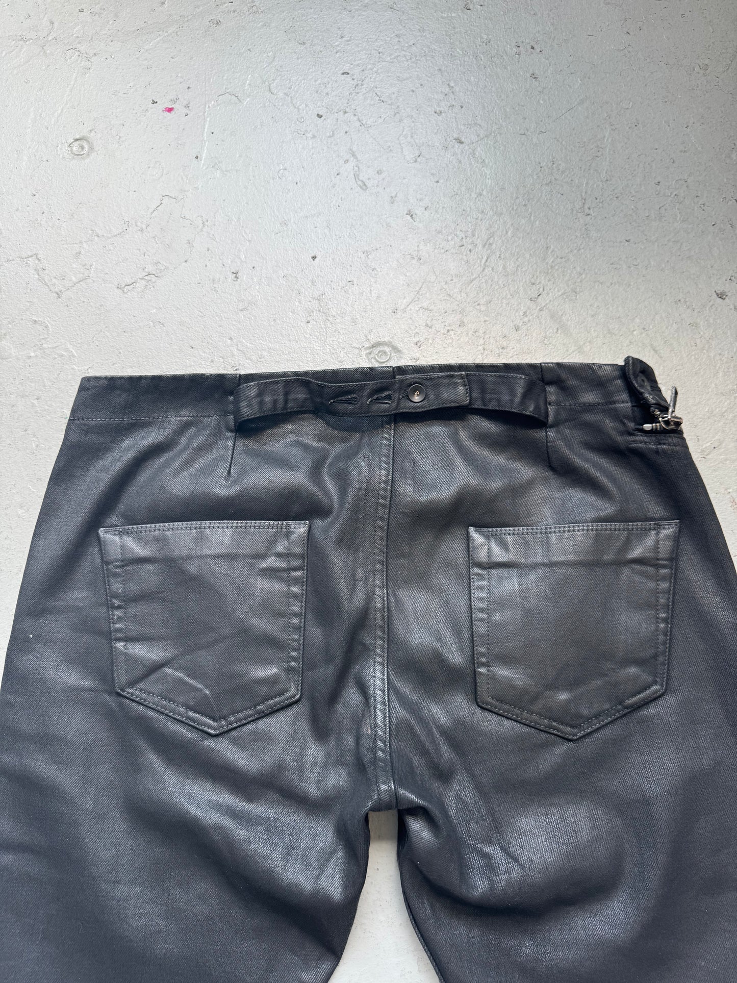 Rick Owens DRKSHDW SS16 Waxed Aircut Denim (L)