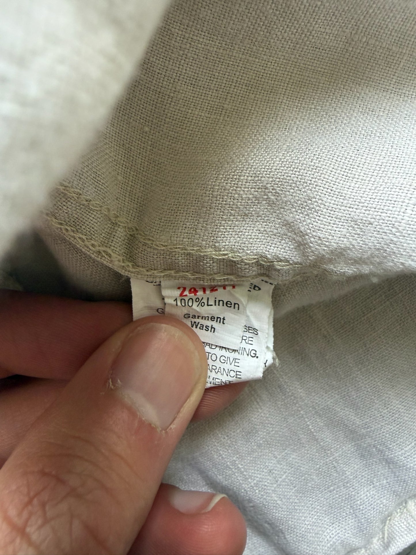 Balmain 100% Linen White Button Up (3XL)