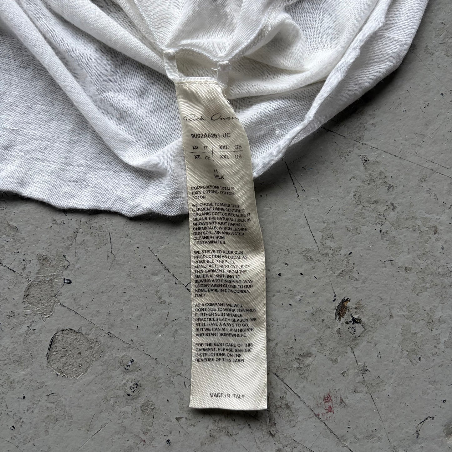 Rick Owens FW21 GETHSEMANE Milk Short Sleeve Shirt (XXL)