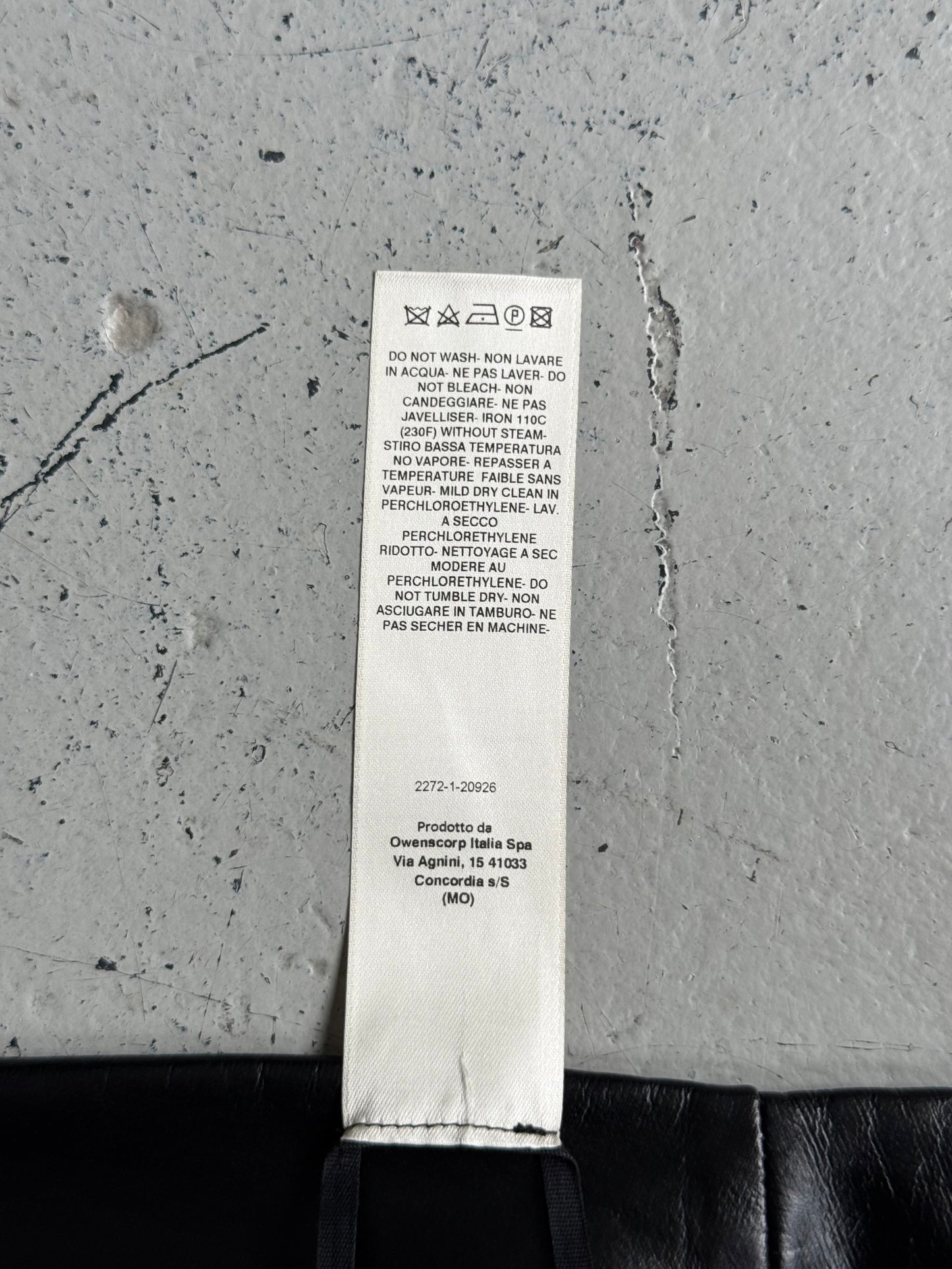 Rick Owens FW22 STROBE Cotton Polyurethane Wrap Skirt (52)