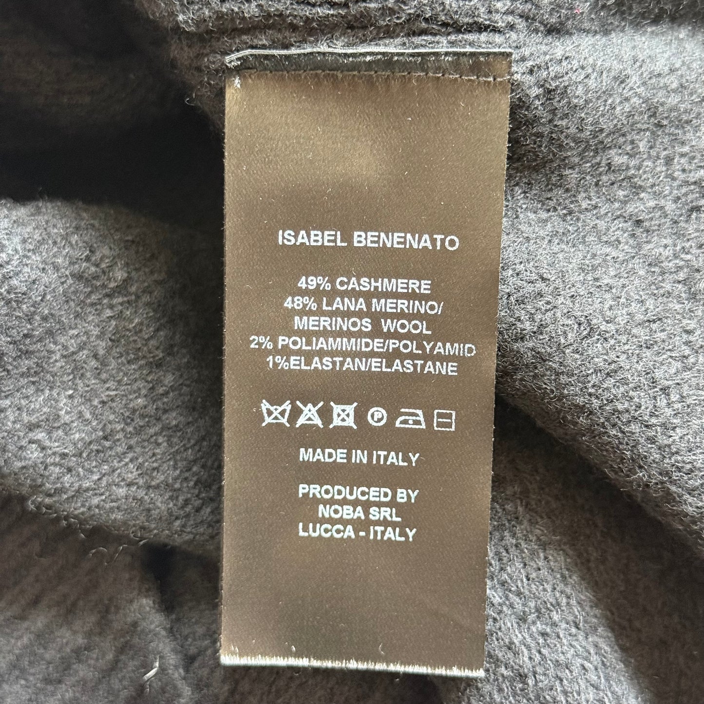 Isabel Benenato AW22/23 Cashmere Wool Blend Black Turtleneck (L)