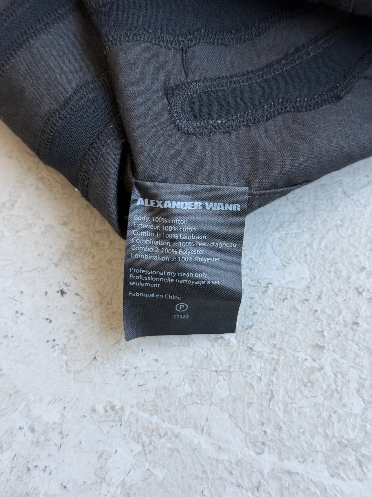 Alexander Wang Leather Collar Sheer Cut Button Up (4)
