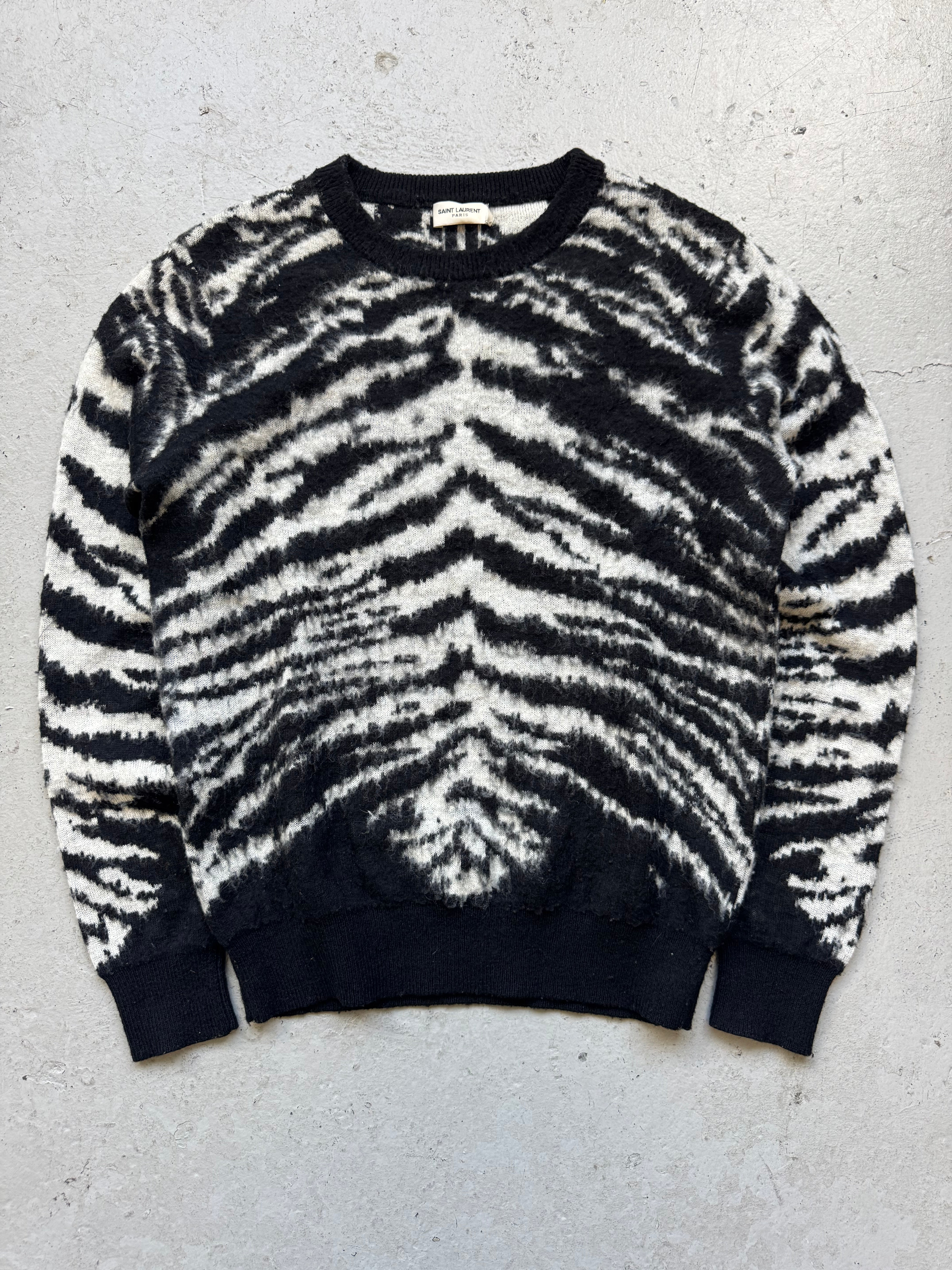 Saint Laurent Paris 2014 Zebra Print Sweater (S) – marco sqrd