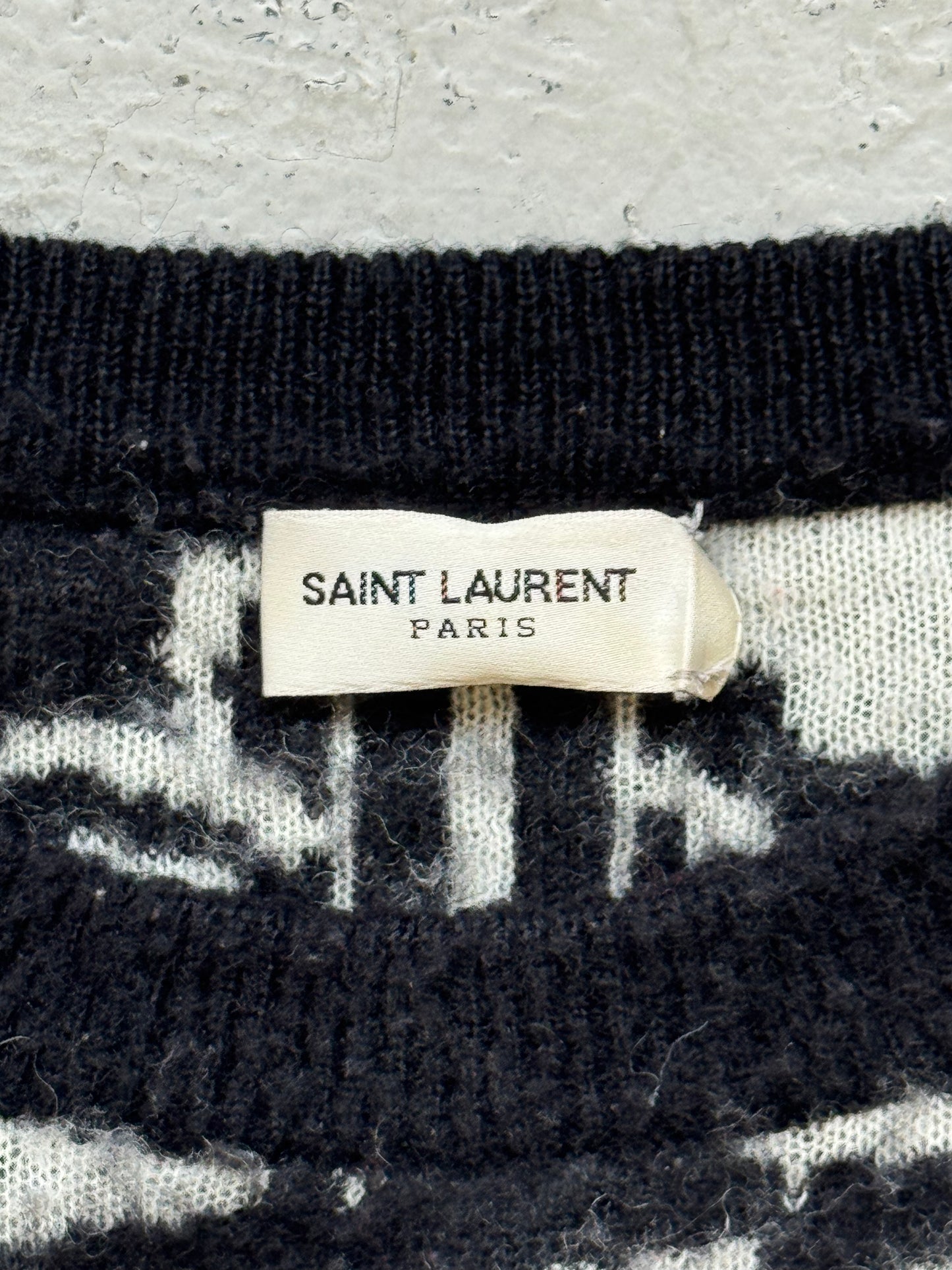 Saint Laurent Paris 2014 Zebra Print Sweater (S)