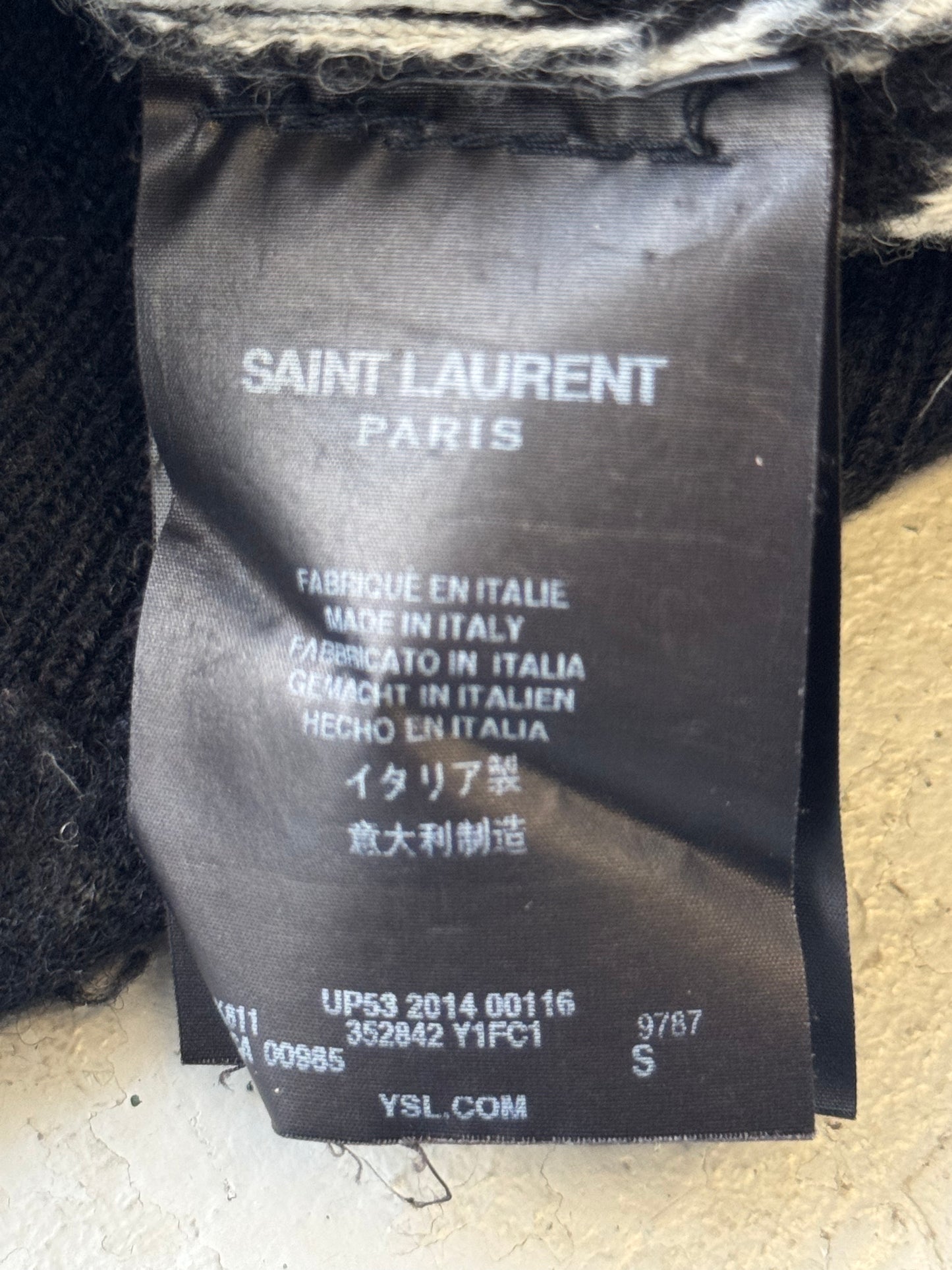 Saint Laurent Paris 2014 Zebra Print Sweater (S)