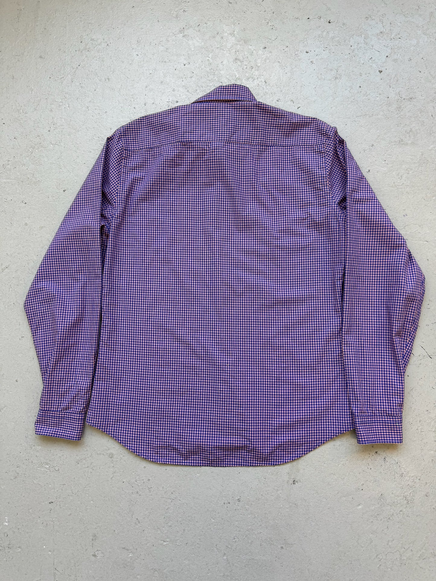 Prada Orange & Blue Long Sleeve Button Up (43/17)