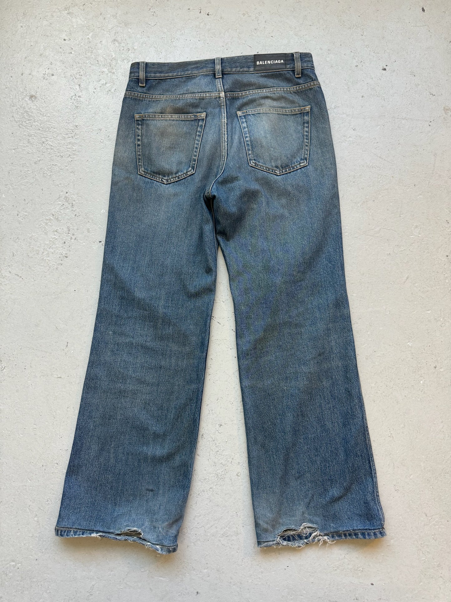 Balenciaga Light Wash Bootcut Denim (30)