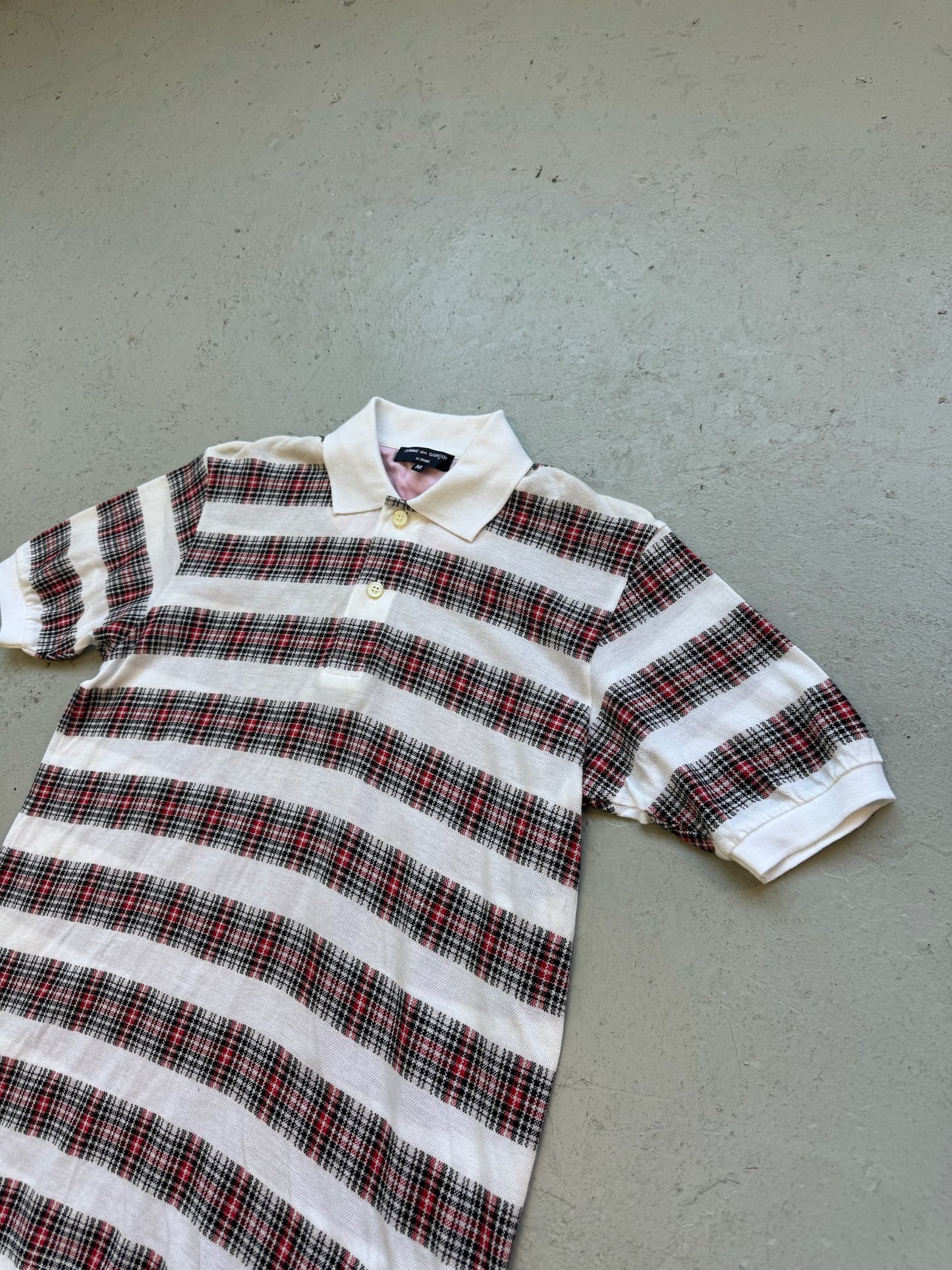 Comme Des Garcons Homme AD2012 Plaid Polo (M)