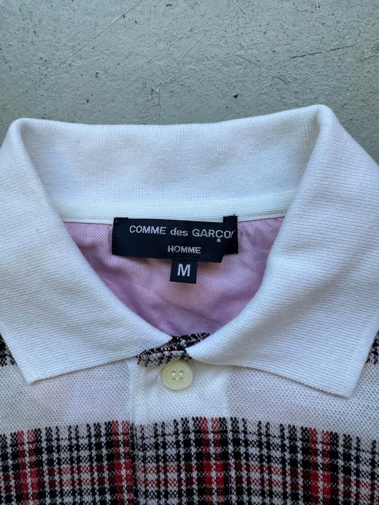 Comme Des Garcons Homme AD2012 Plaid Polo (M)