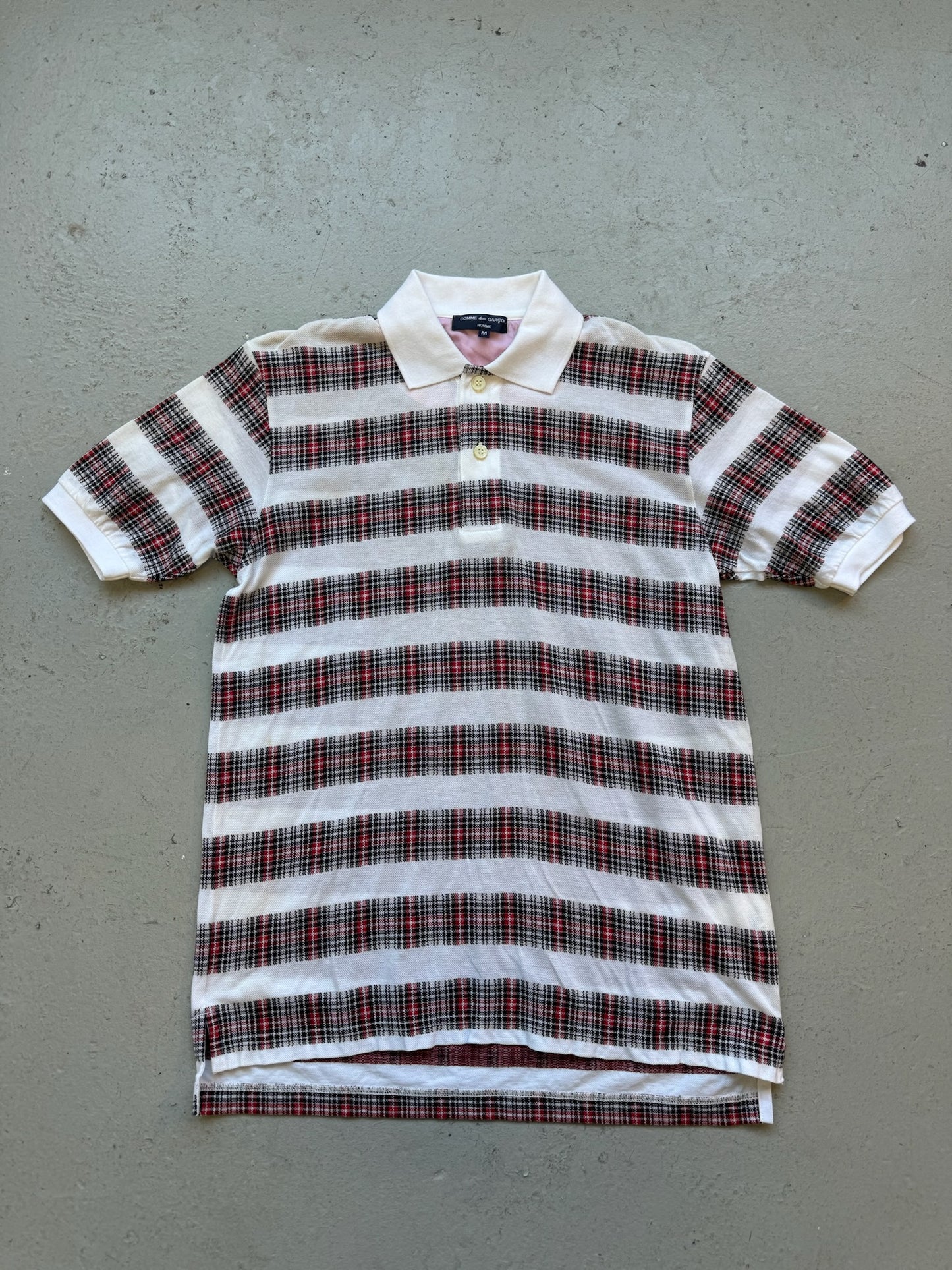 Comme Des Garcons Homme AD2012 Plaid Polo (M)