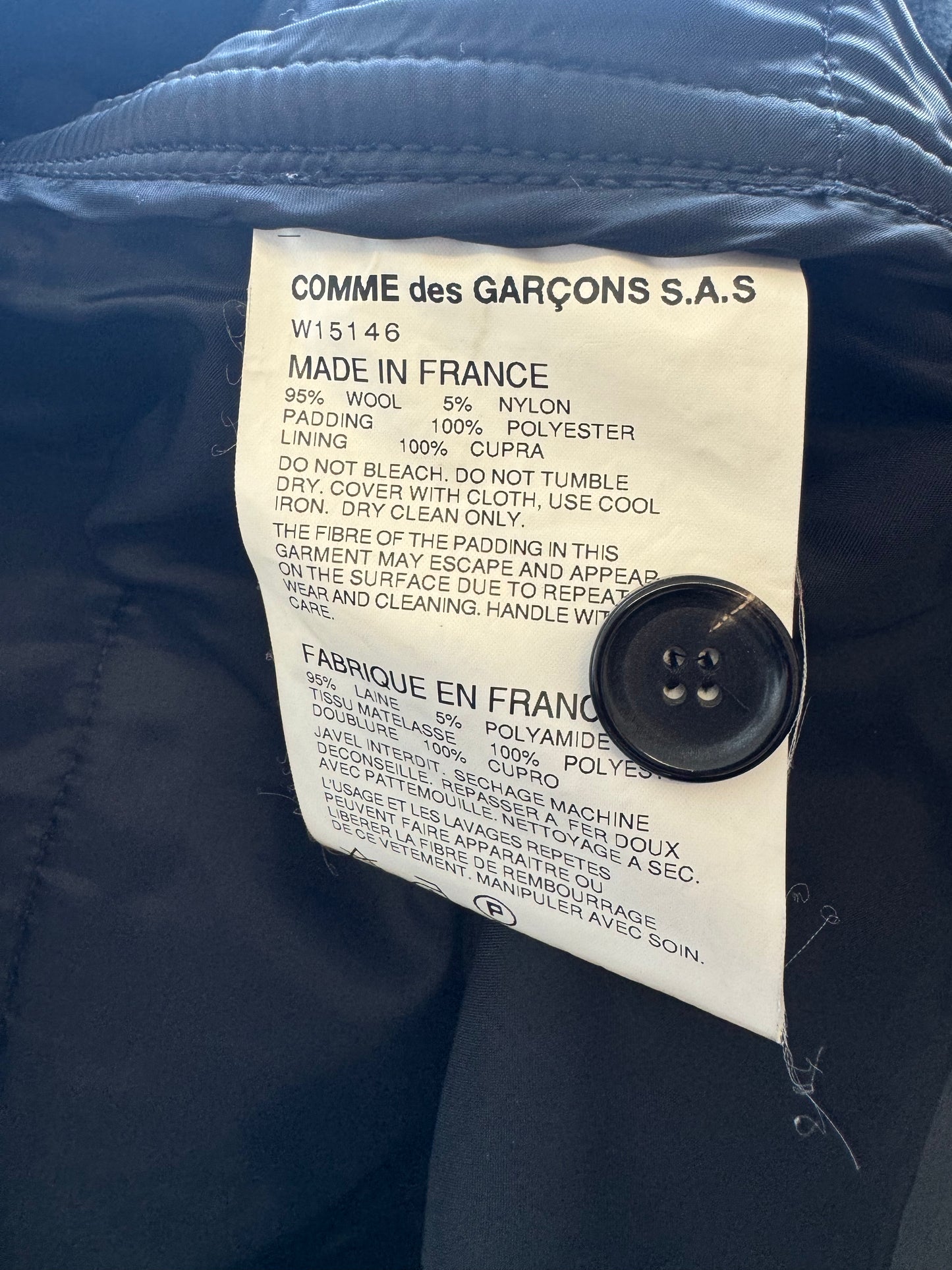 Comme Des Garcons Shirt Rope Closure Jacket (L)