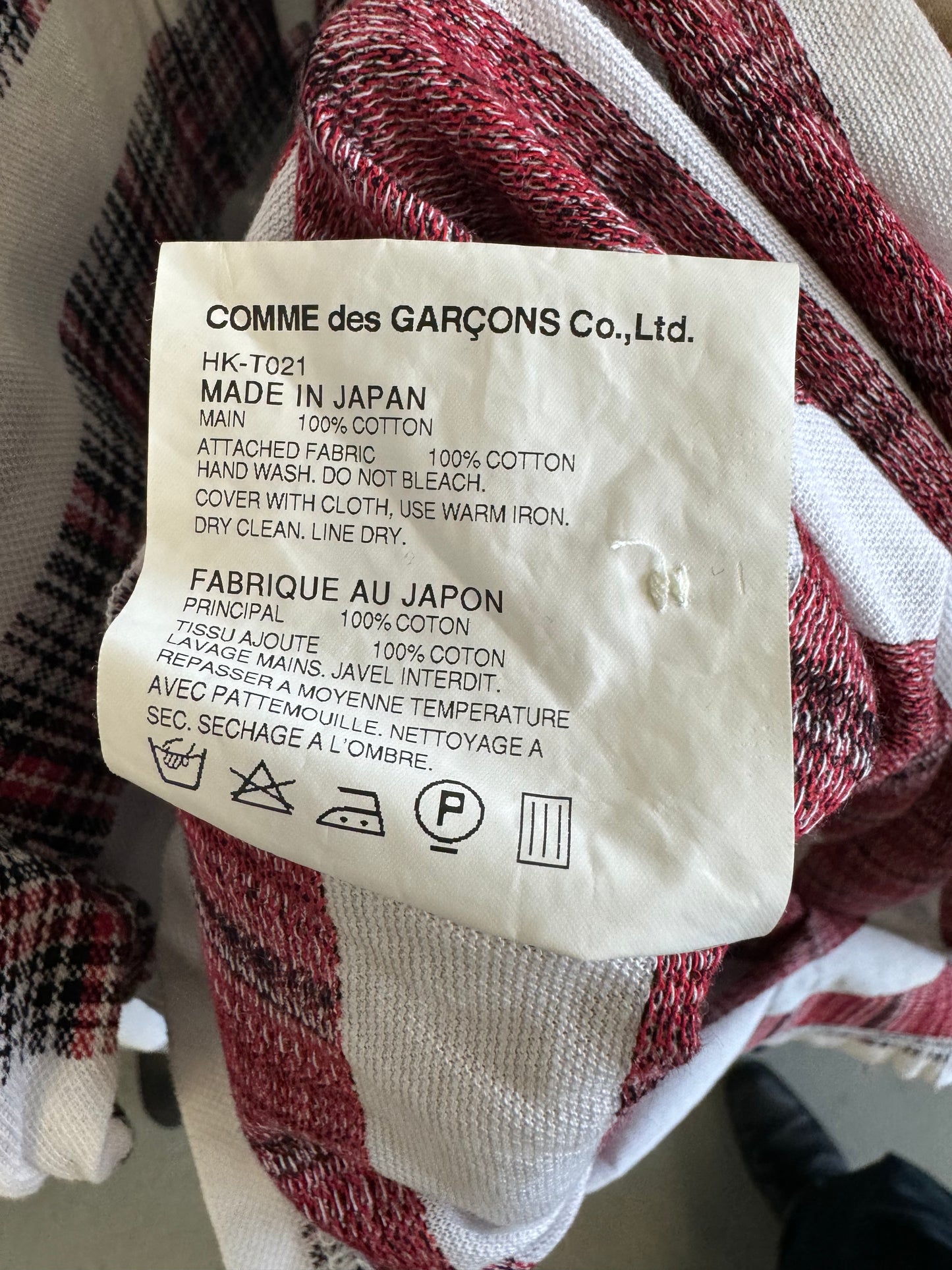 Comme Des Garcons Homme AD2012 Plaid Polo (M)
