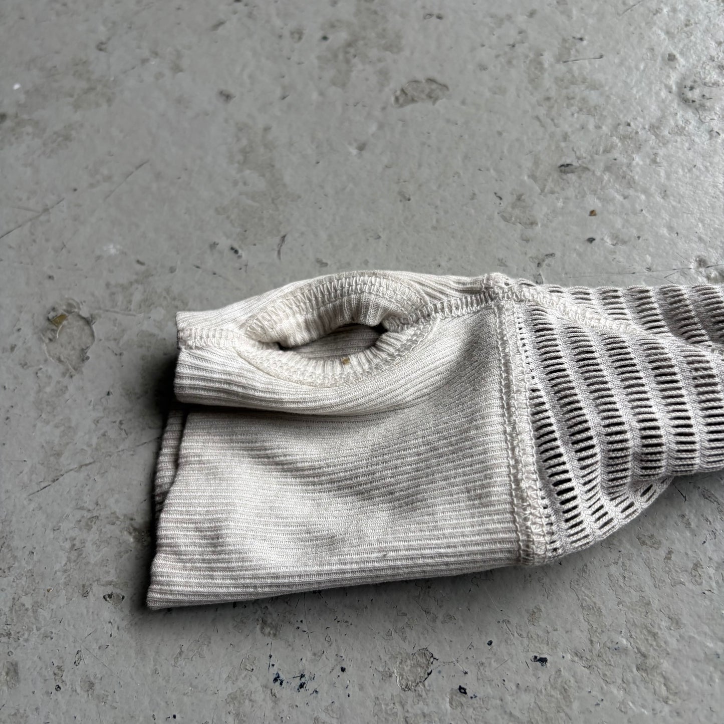 Boris Bidjan Saberi SS24 LS Resin Dyed Light Grey Long Sleeve Shirt (S)