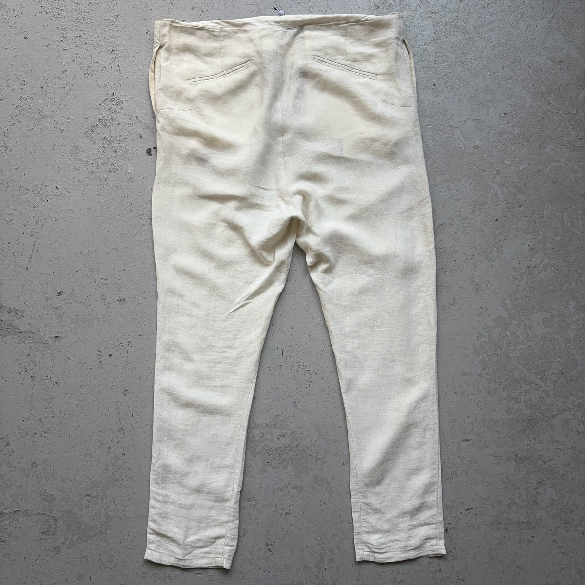 Masnada White Linen Trousers (42)