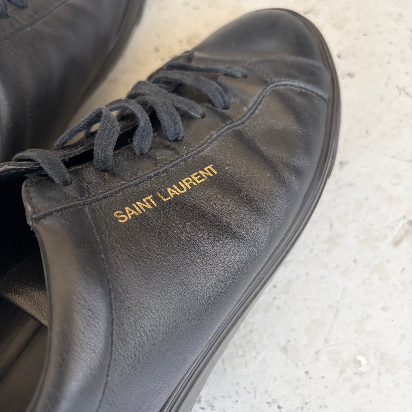 Saint Laurent Paris Black Andy Sneakers (42)