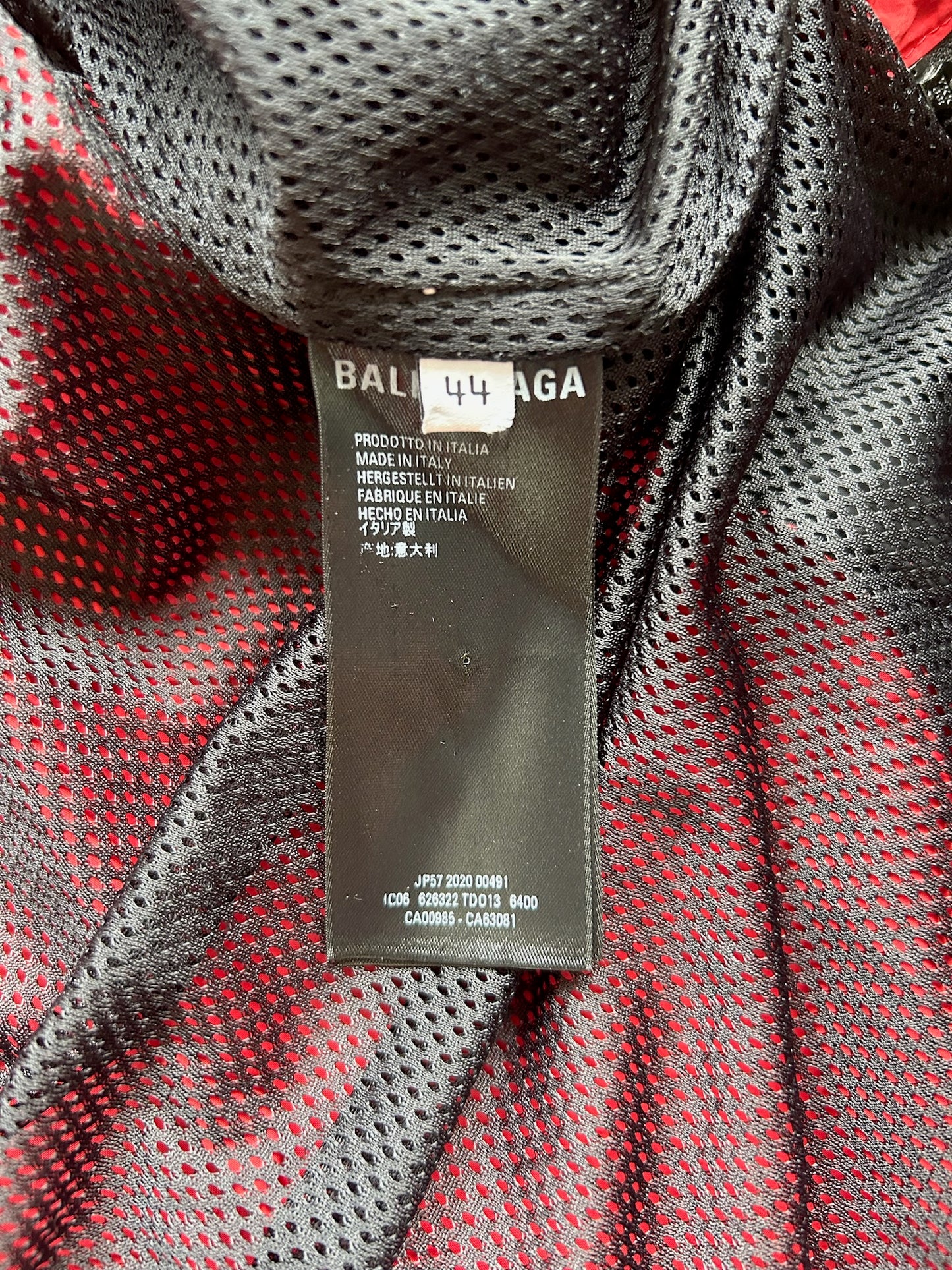 Balenciaga Red Short Sleeve Track Jacket (44)
