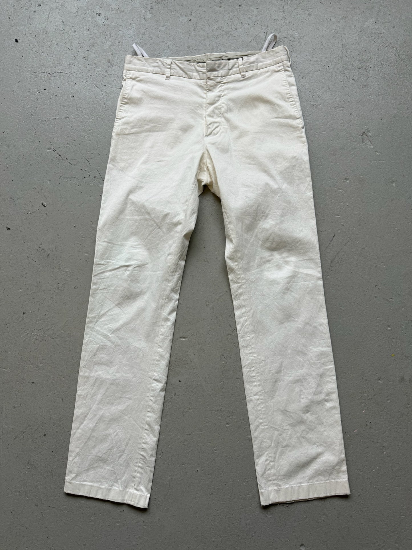 Helmut Lang Cream Trousers (48)