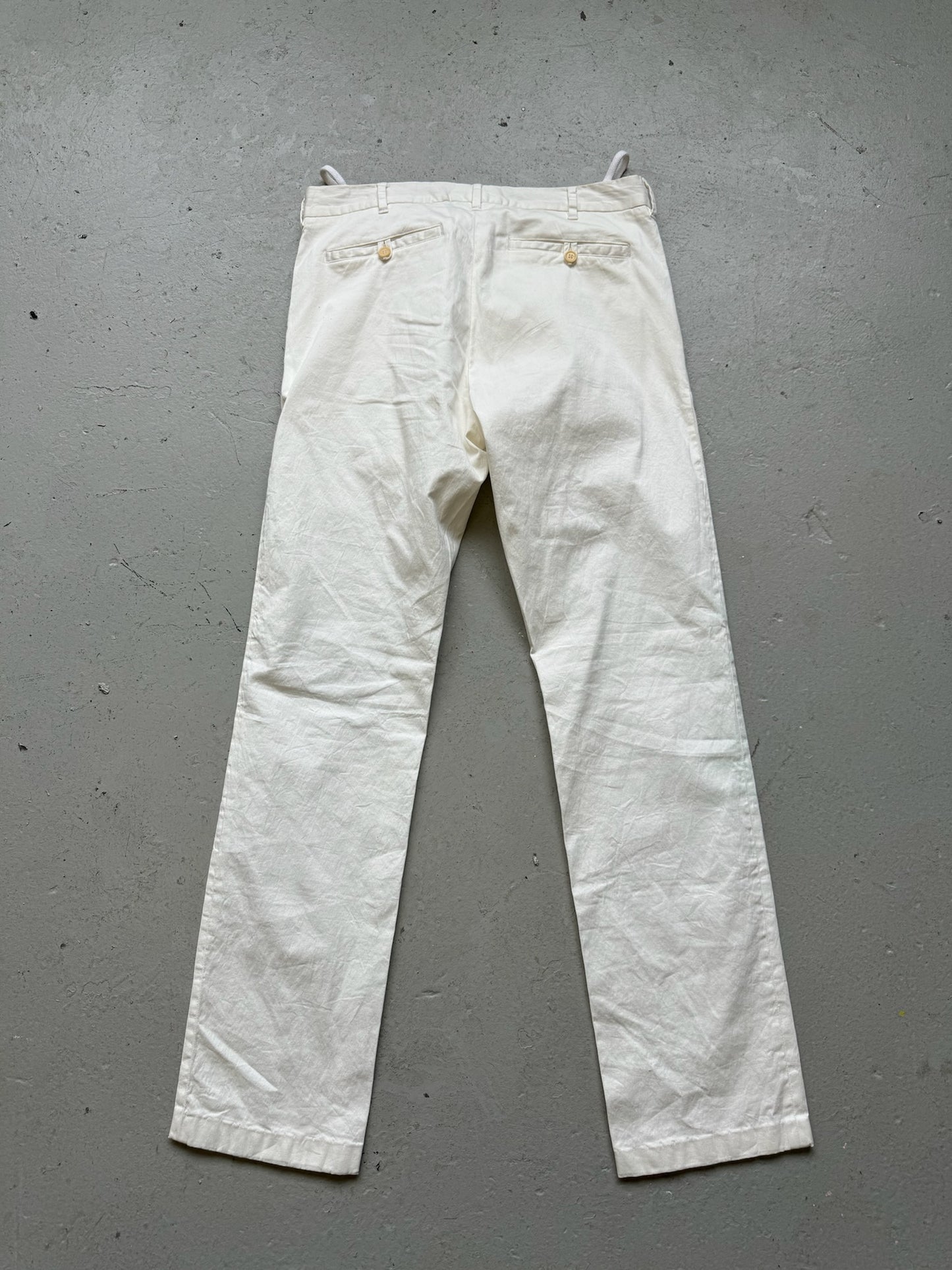 Helmut Lang Cream Trousers (48)