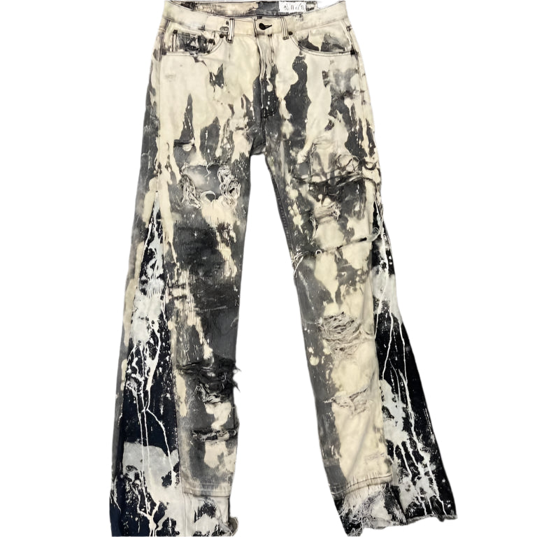 Ends RP Bleached Splatter Denim Pants (L)