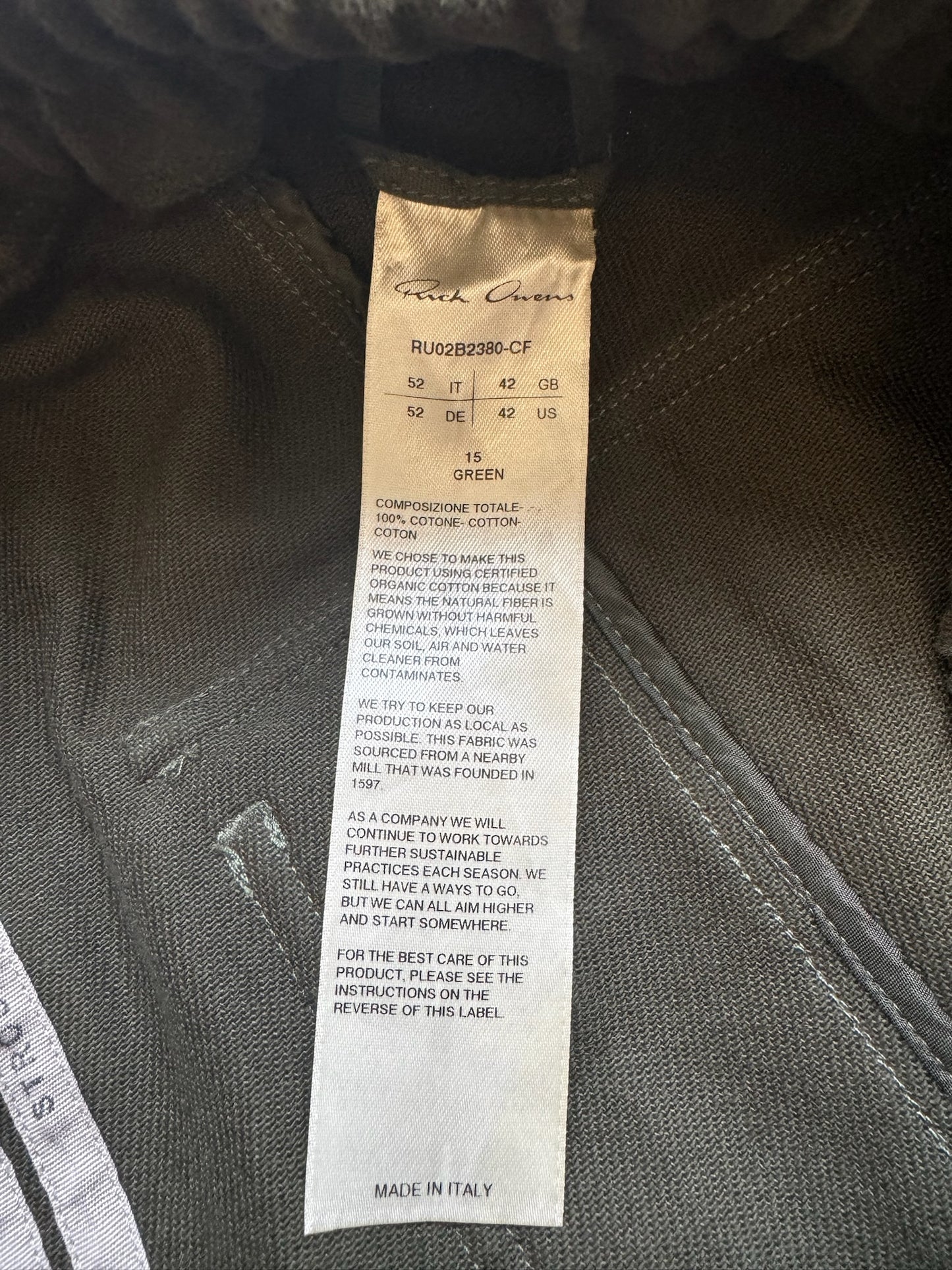 Rick Owens FW22 Strobe Cotton Blend Trousers (52)
