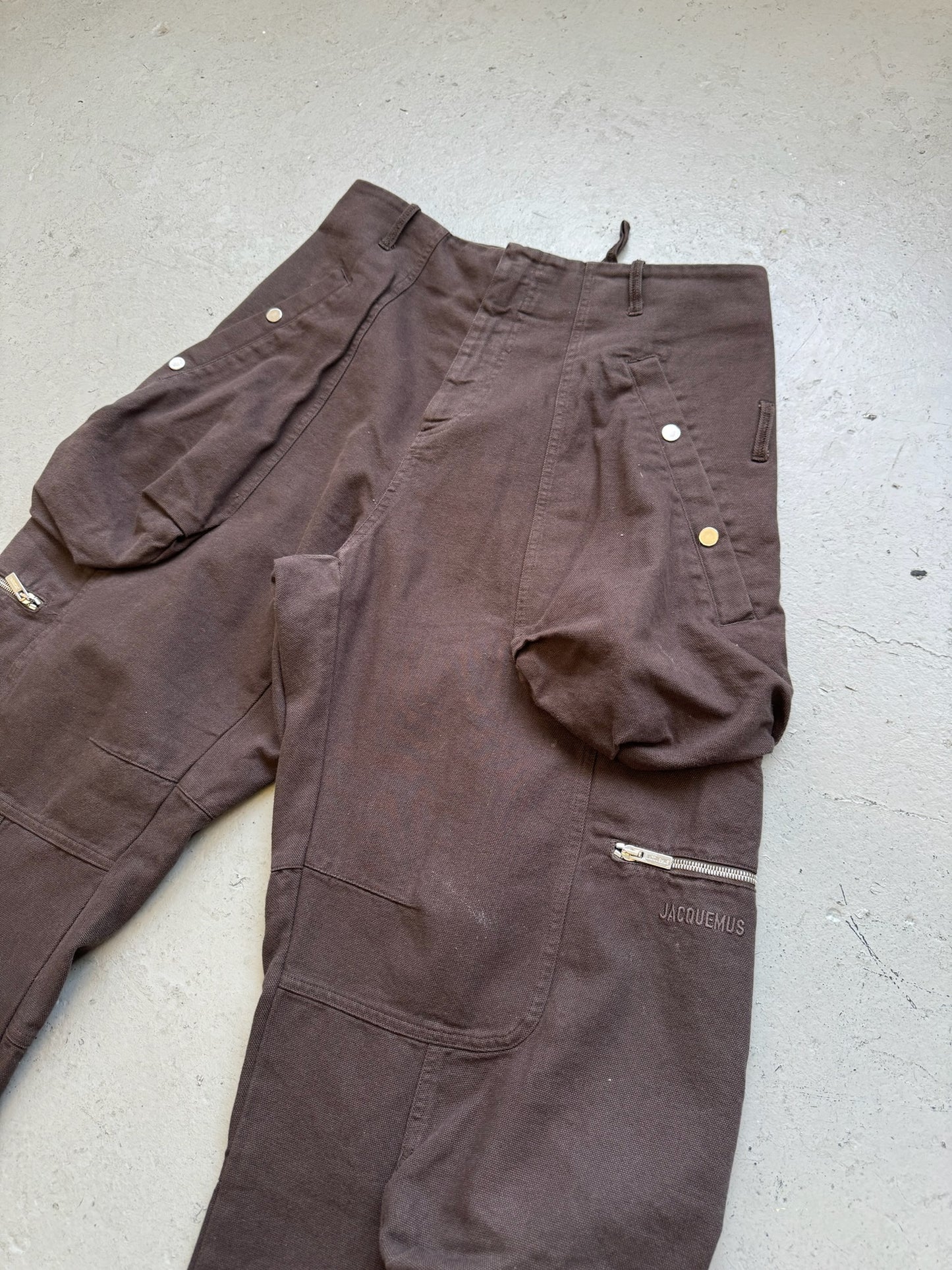 Jacquemus Le Cargo Croissant Brown Pants (50)