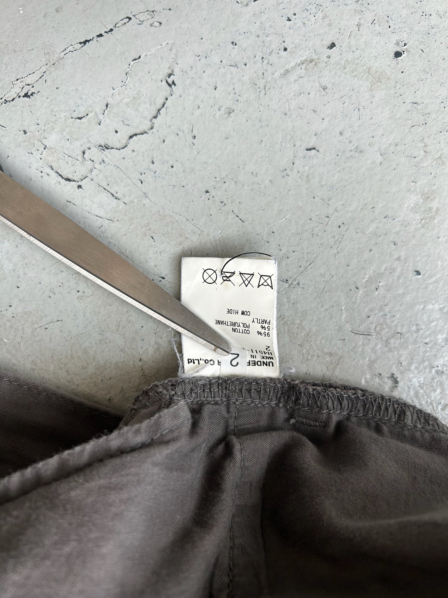 Undercoverism Grey Leather Cow Hide Pants (2)
