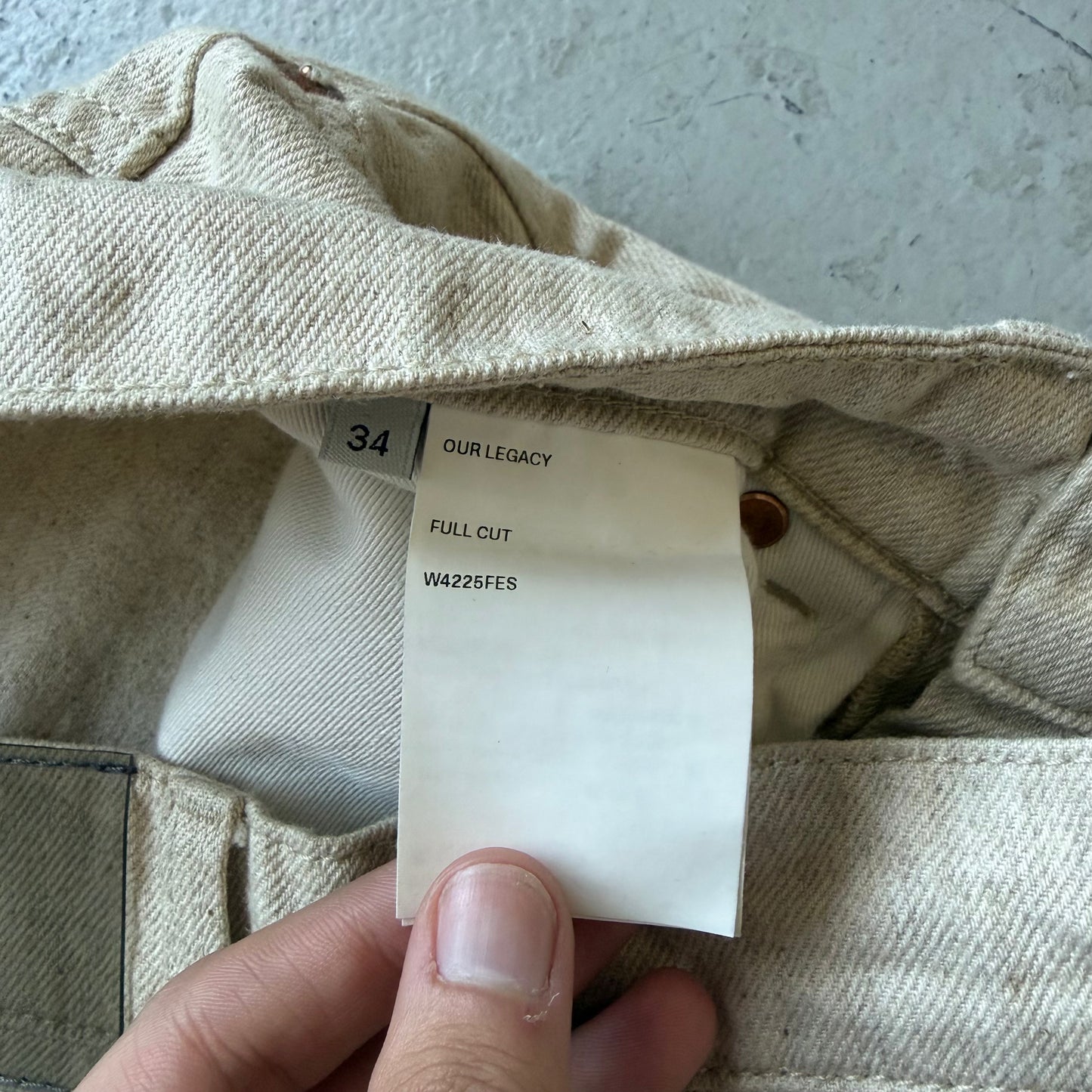 Our Legacy Ecru Slashed Denim (34)