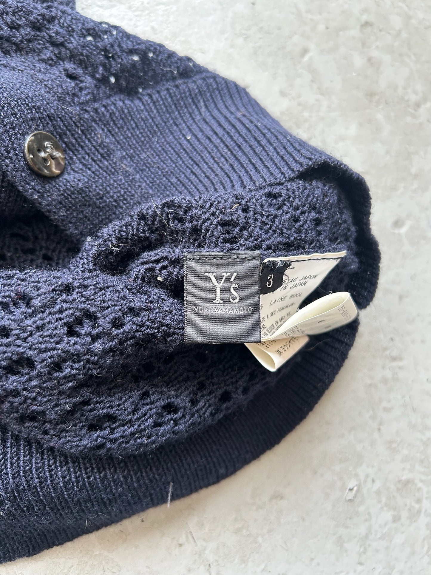 Yohji Yamamoto Y's Navy Knit Cardigan (3)