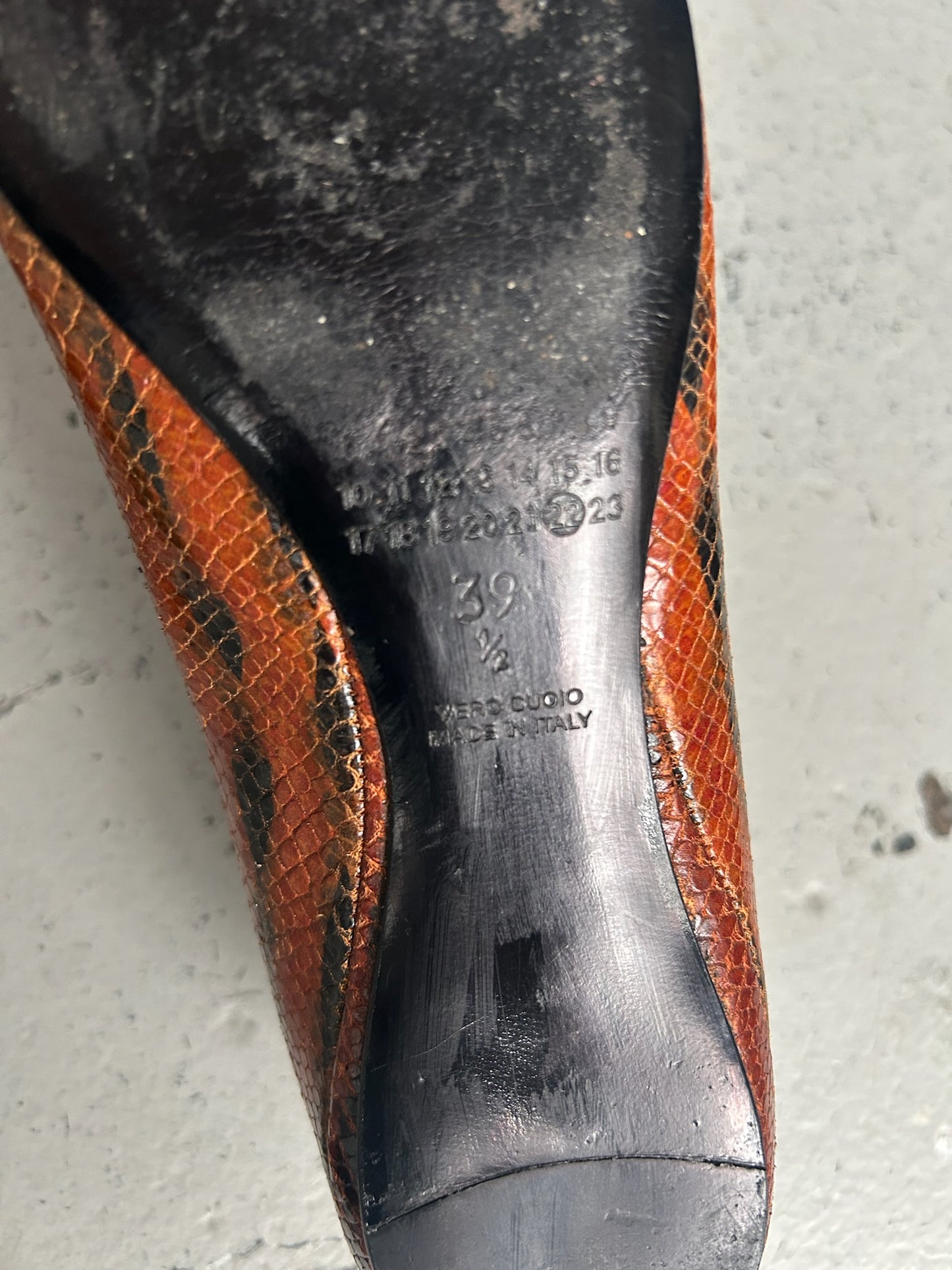 Maison Margiela Snakeskin Flats (39.5)