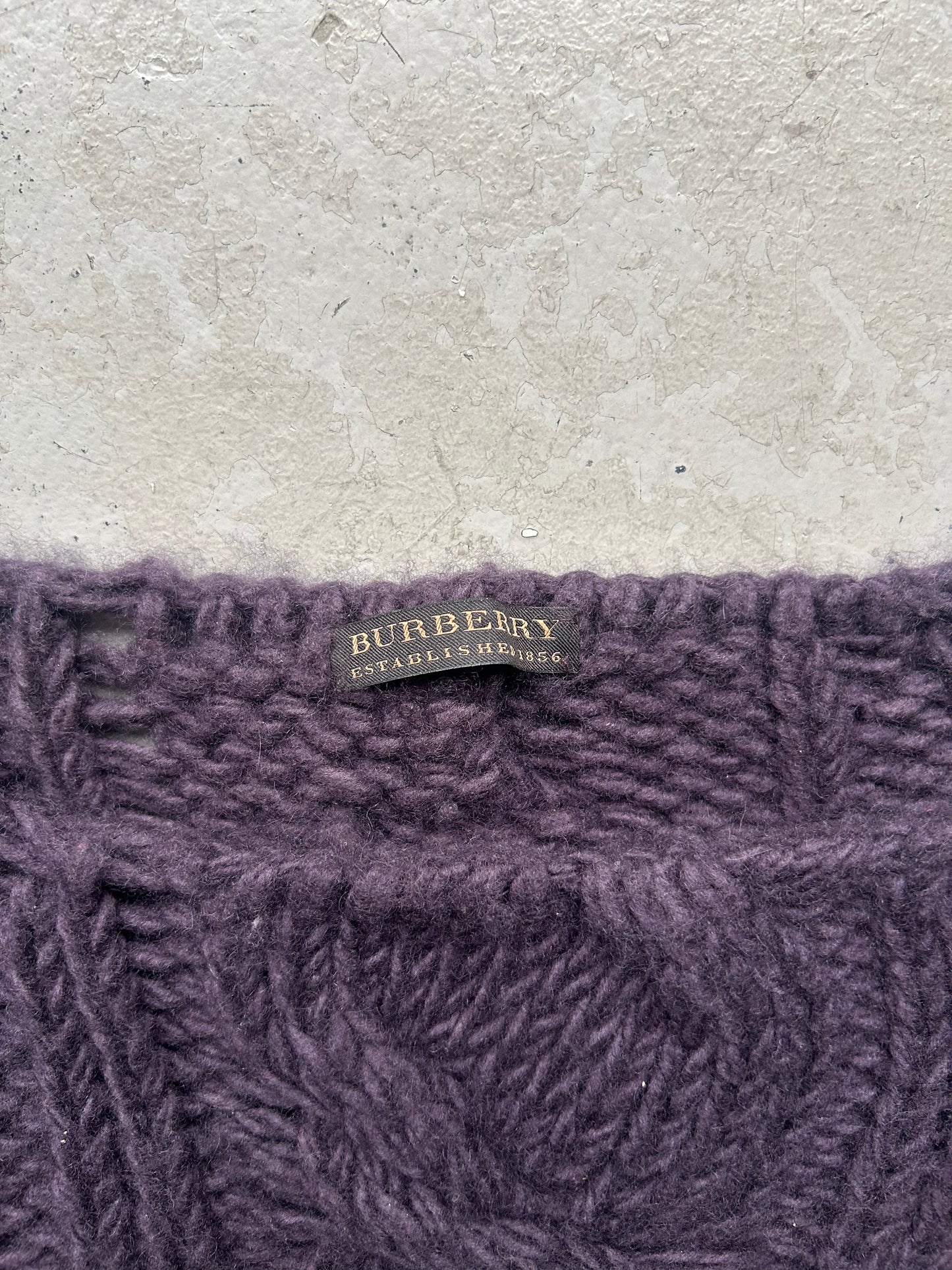 Burberry Wool Knit Purple Sweater (M)
