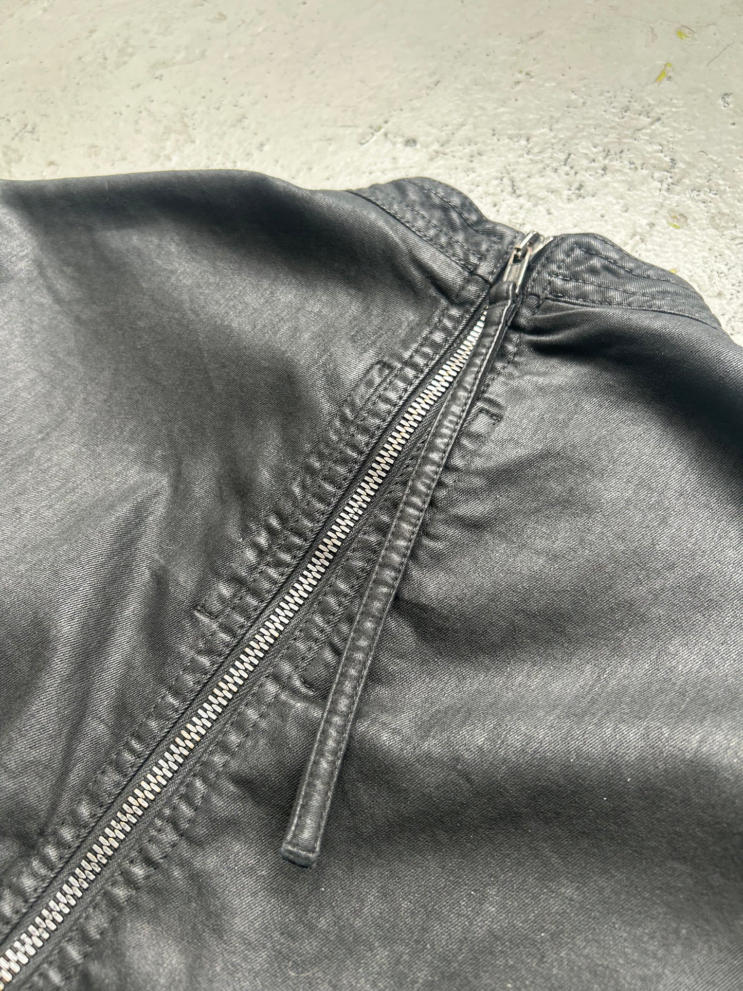 Rick Owens DRKSHDW Sample Black Waxed Sleeveless Shirt (S)