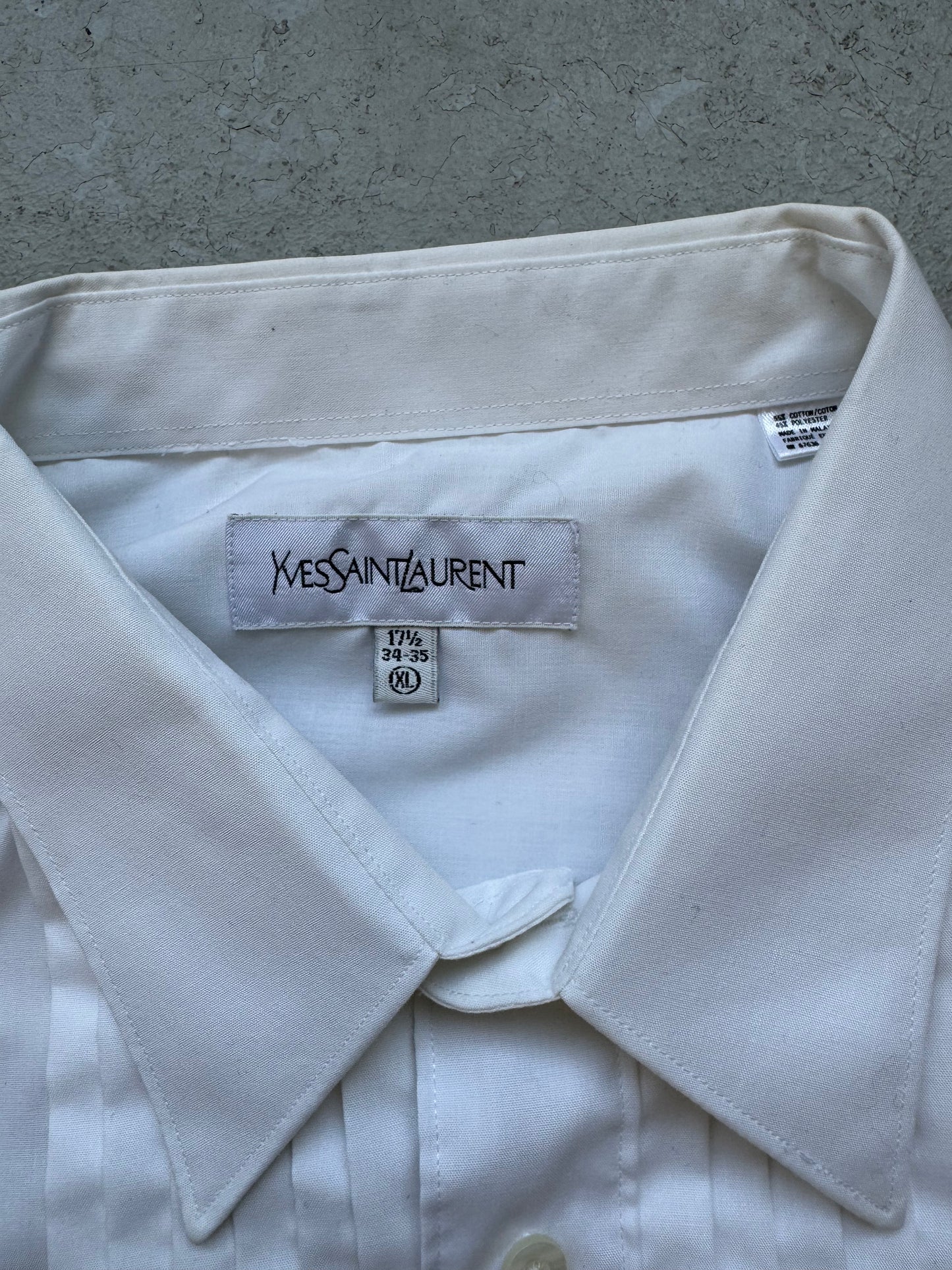 Yves Saint Laurent White Button Up (XL)