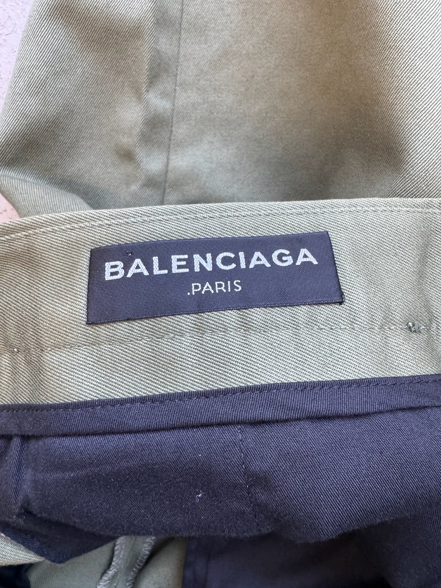Balenciaga Paris Olive Trousers (44)