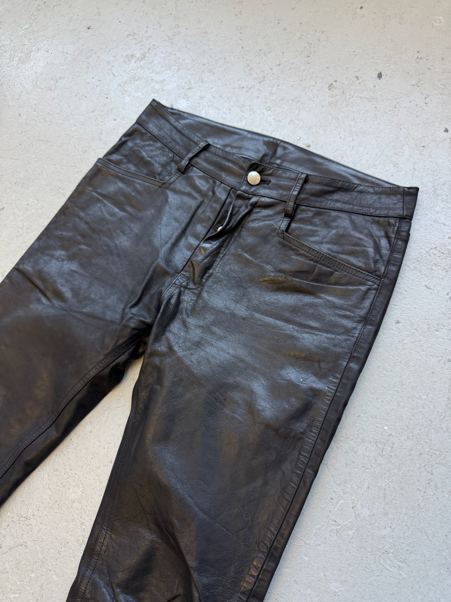 Rick Owens FW22 Strobe Leather Bottoms (46)