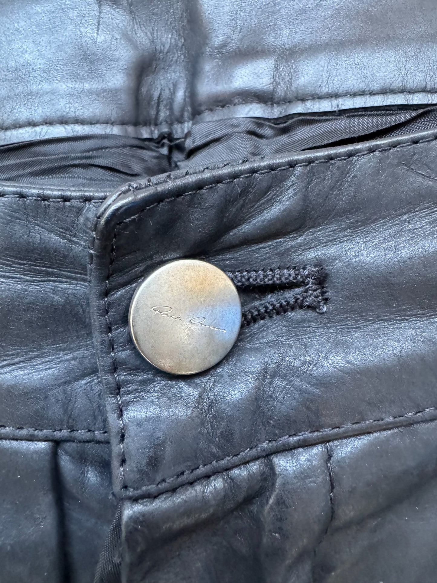 Rick Owens FW22 Strobe Leather Bottoms (46)