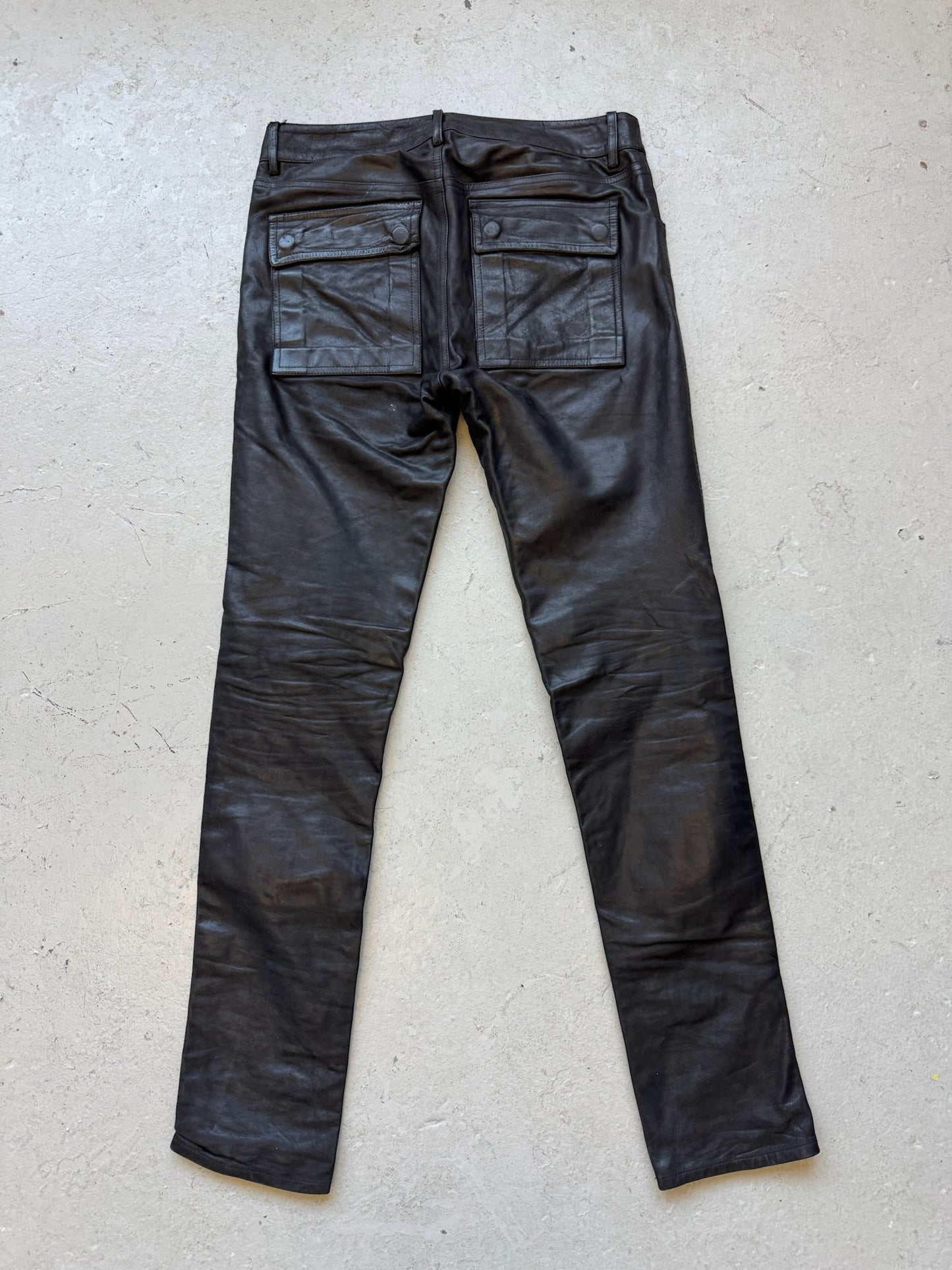 Rick Owens FW22 Strobe Leather Bottoms (46)