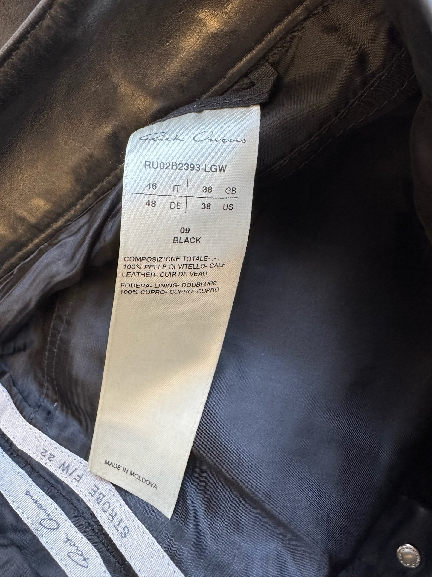Rick Owens FW22 Strobe Leather Bottoms (46)