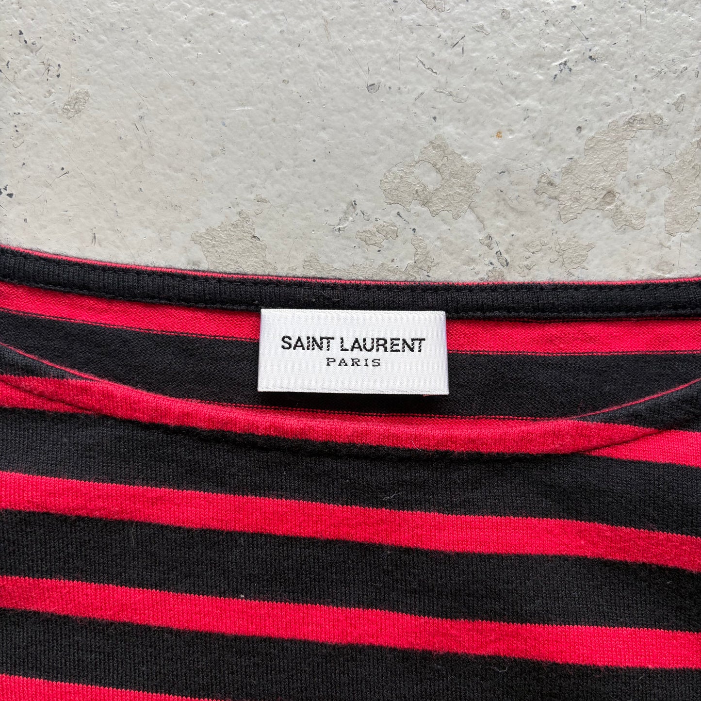 Saint Laurent Paris 2015 Black & Red Striped Long Sleeve (S)